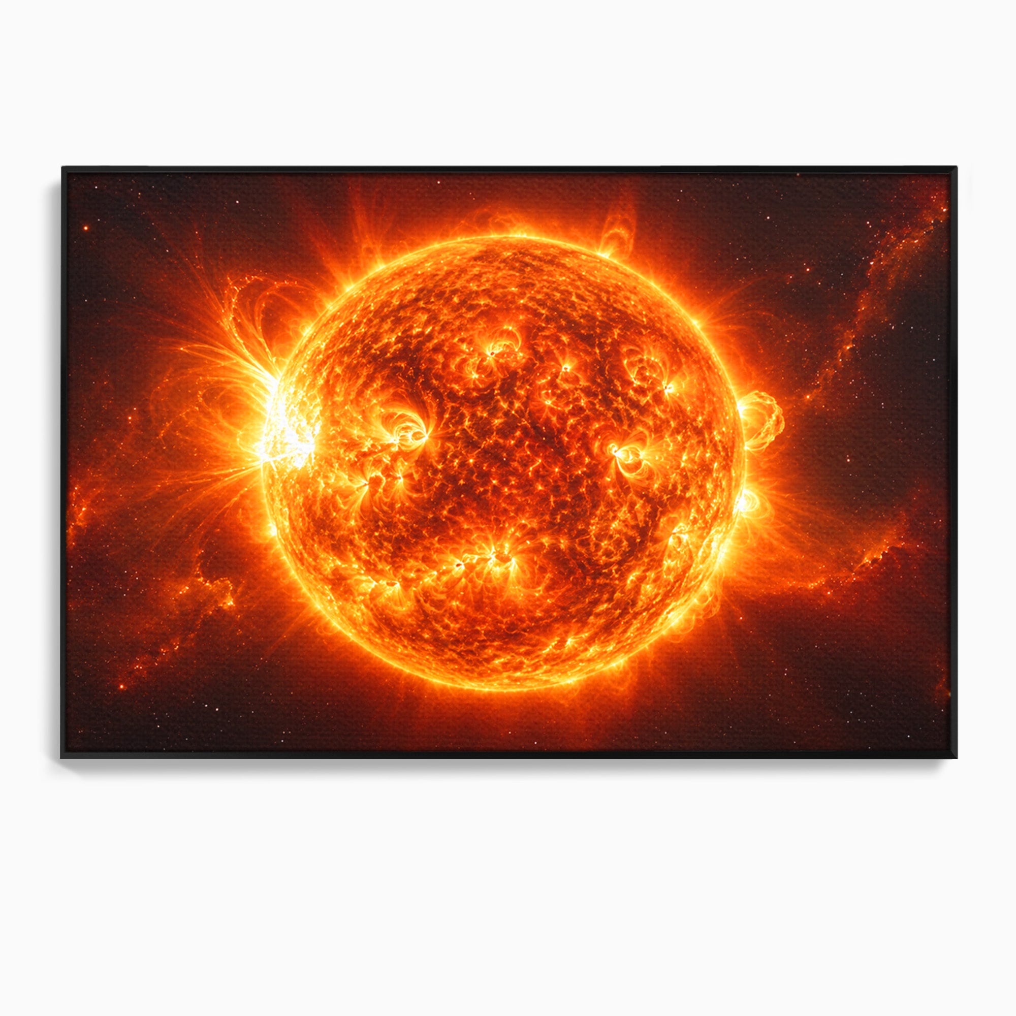 Tablou Canvas Premium LuxCanva® S1049, Soarele Incandescent, Soare, Spatiu, Univers, Astronomie, Dormitor, Culori Vibrante