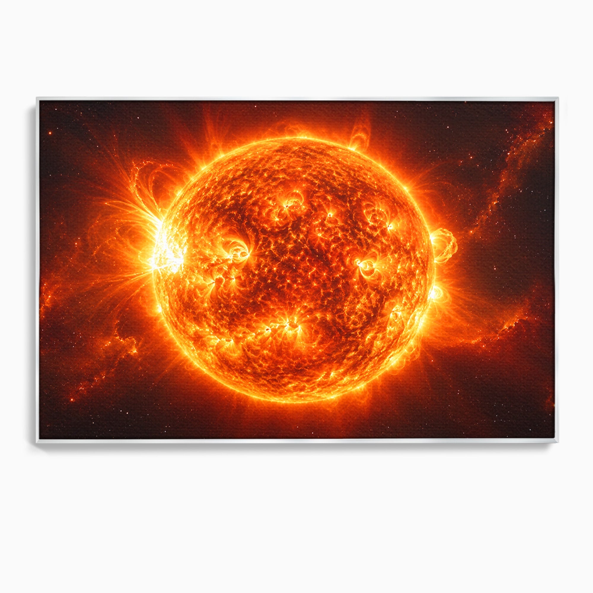 Tablou Canvas Premium LuxCanva® S1049, Soarele Incandescent, Soare, Spatiu, Univers, Astronomie, Dormitor, Culori Vibrante
