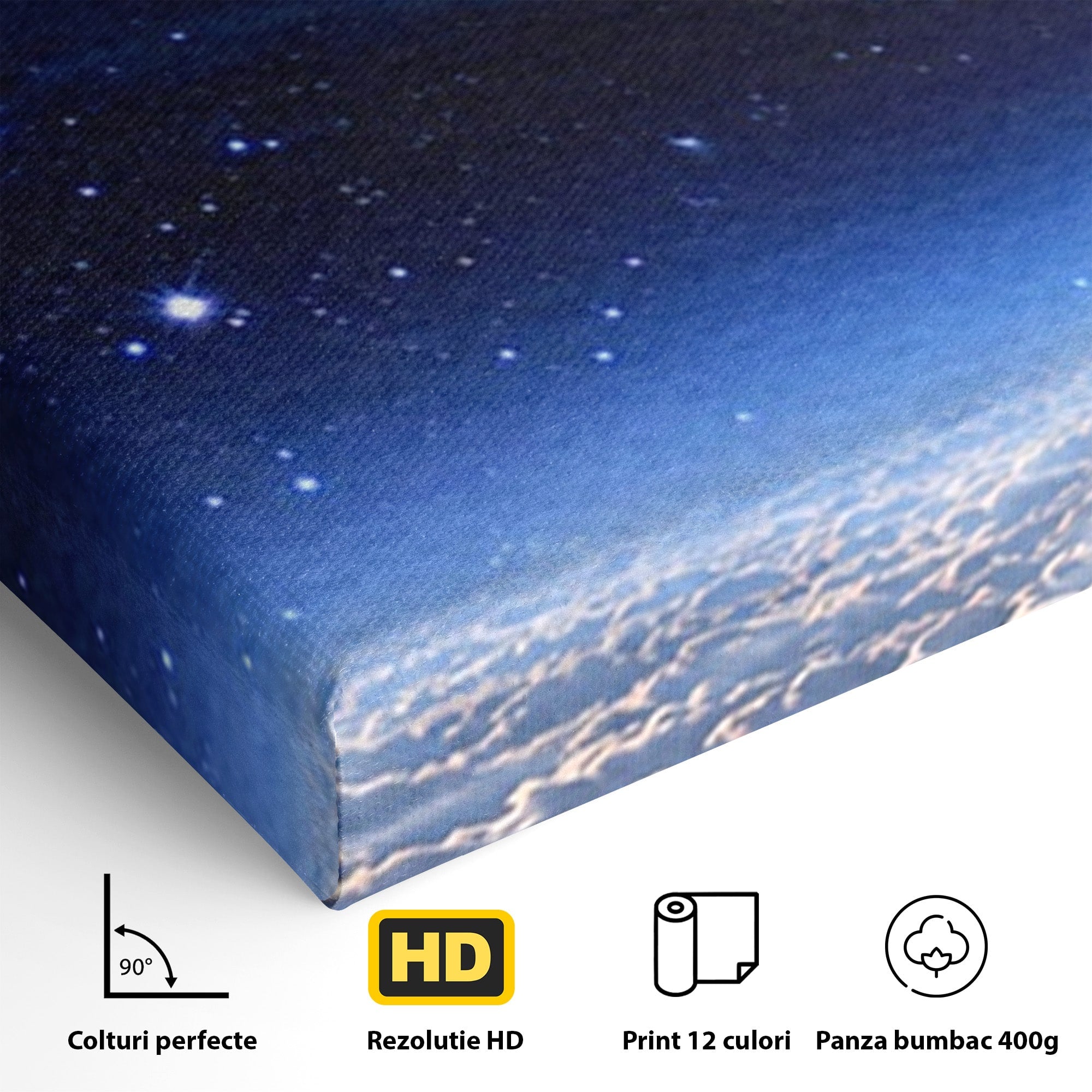 Set 2 Tablouri Canvas Premium LuxCanva® S2-1014, Constelatie Deasupra Norilor, Constelatie, Nori, Noapte, Cer, Dormitor, Culori Vibrante