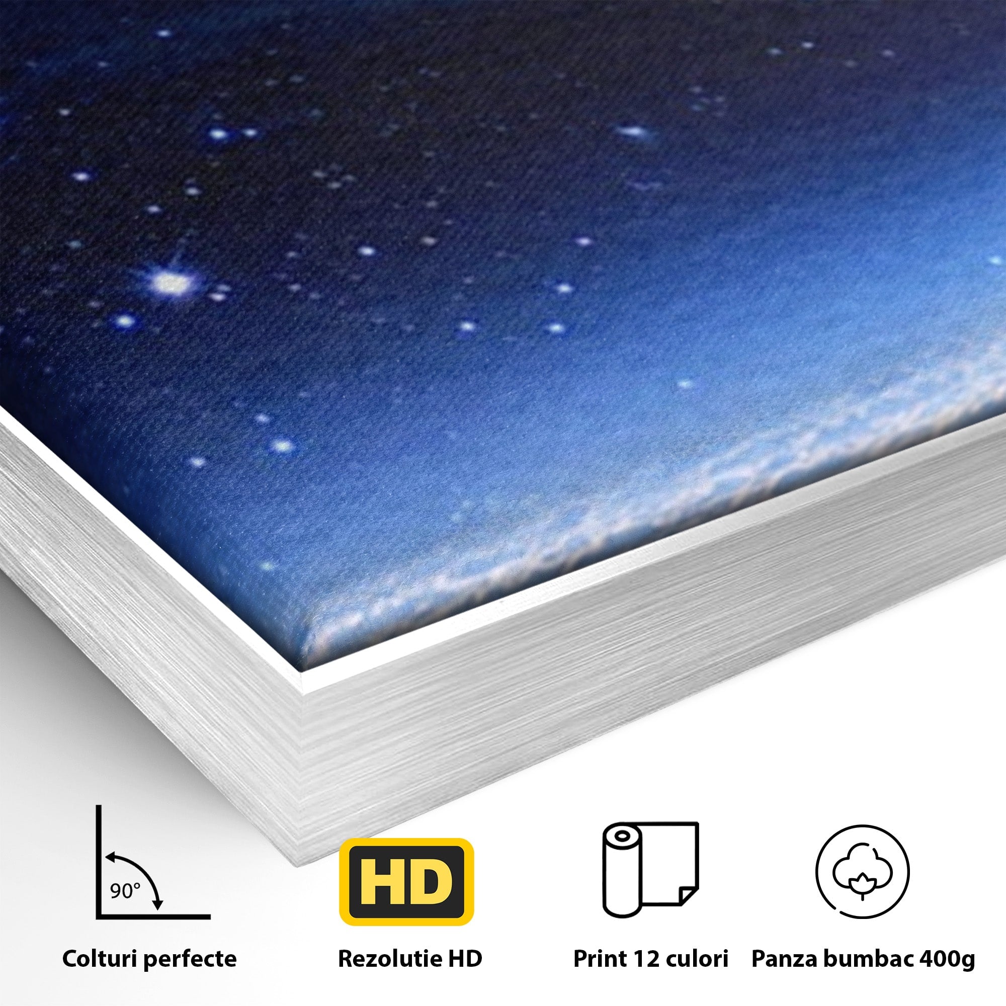 Set 2 Tablouri Canvas Premium LuxCanva® S2-1014, Constelatie Deasupra Norilor, Constelatie, Nori, Noapte, Cer, Dormitor, Culori Vibrante