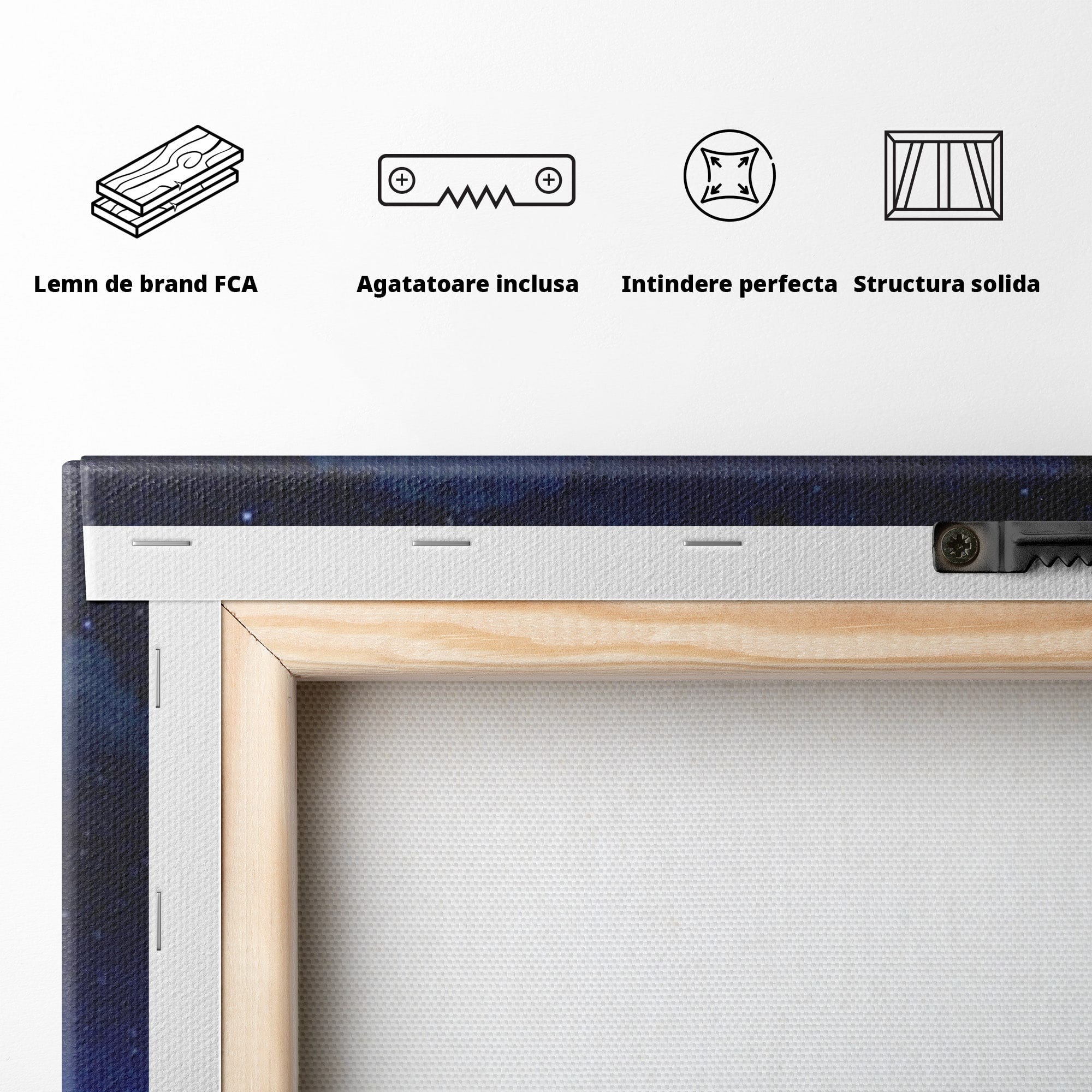 Set 2 Tablouri Canvas Premium LuxCanva® S2-1014, Constelatie Deasupra Norilor, Constelatie, Nori, Noapte, Cer, Dormitor, Culori Vibrante