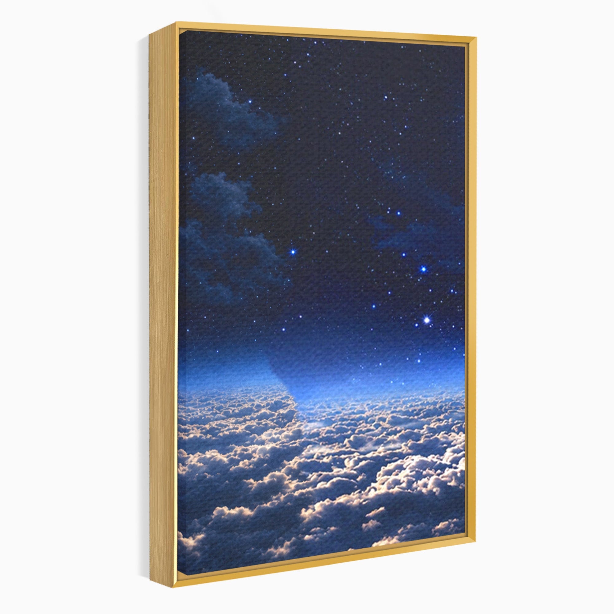Set 3 Tablouri Canvas Premium LuxCanva® S3-1014, Constelatie Deasupra Norilor, Constelatie, Nori, Noapte, Cer, Dormitor, Culori Vibrante