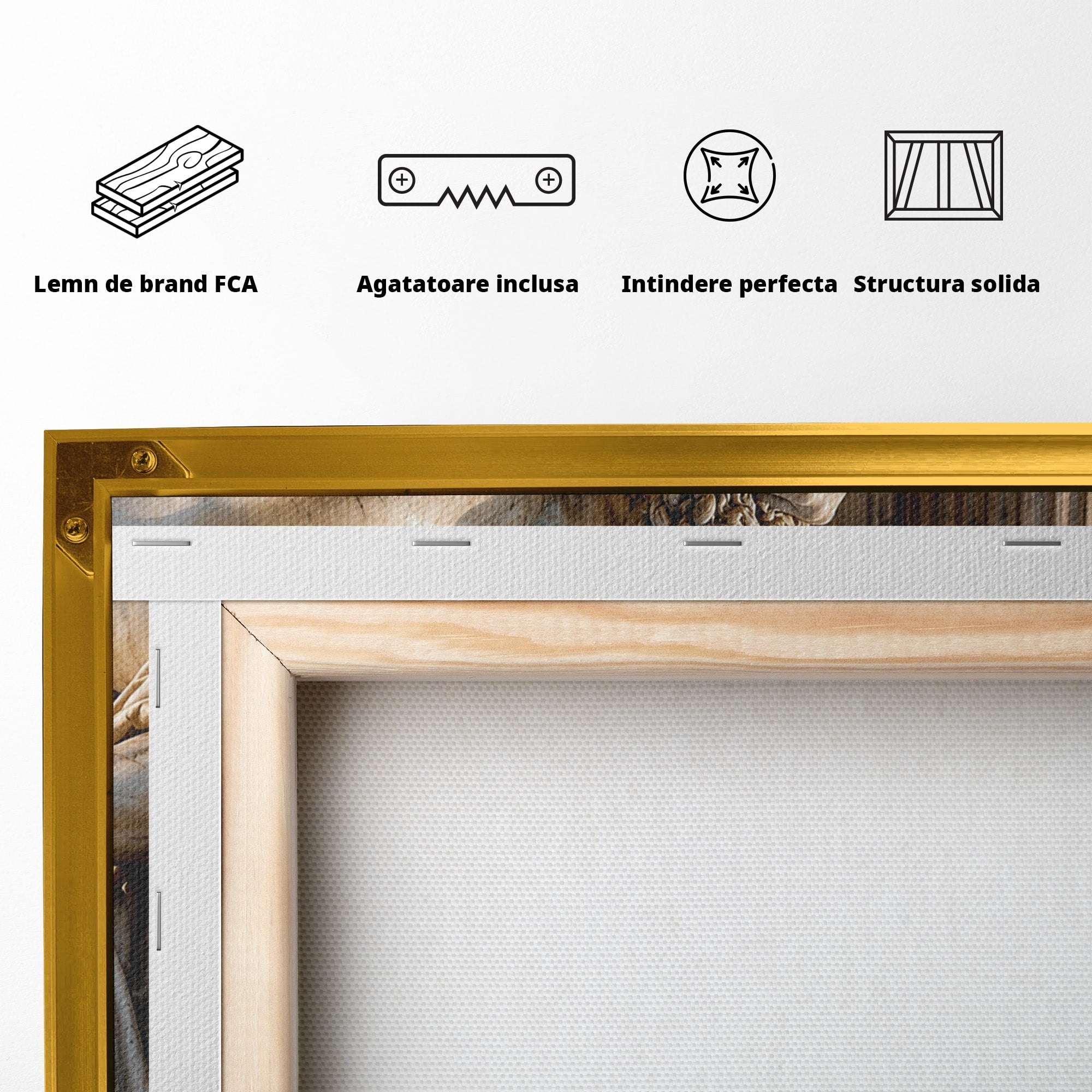 Tablou Canvas Premium LuxCanva® T1004, Ganditorul Antic, Sculptura, Filosofie, Istorie, Antichitate, Arta Clasica, Birou, Culori Vibrante