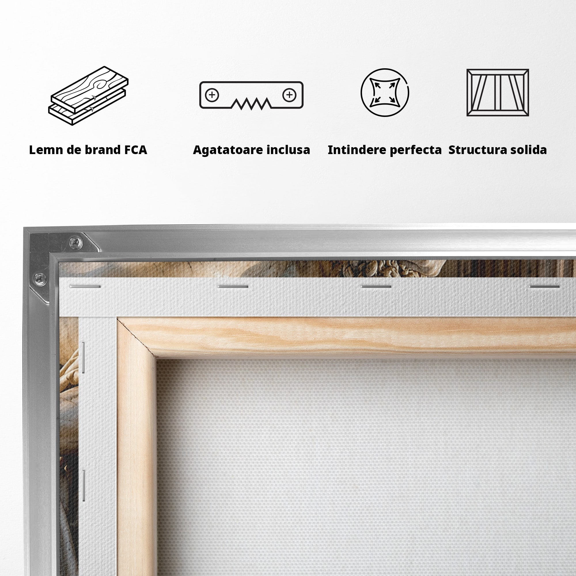 Tablou Canvas Premium LuxCanva® T1004, Ganditorul Antic, Sculptura, Filosofie, Istorie, Antichitate, Arta Clasica, Birou, Culori Vibrante