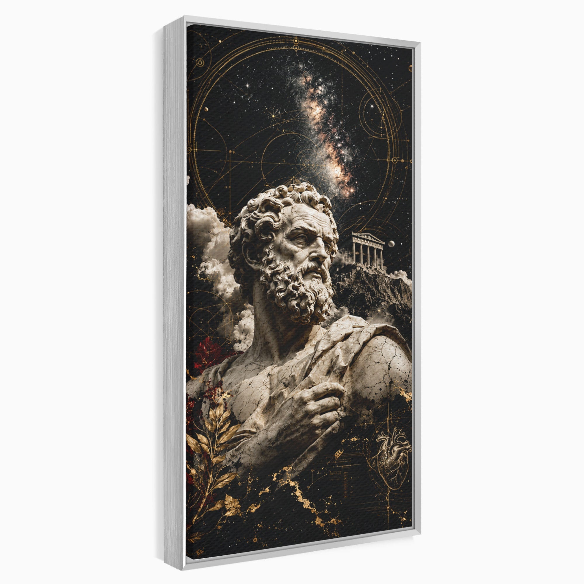 Tablou Canvas Premium LuxCanva® T1005, Zeul Antic, Sculptura, Zeitate, Sculptura, Mitologie, Univers, Dormitor, Living, Culori Vibrante
