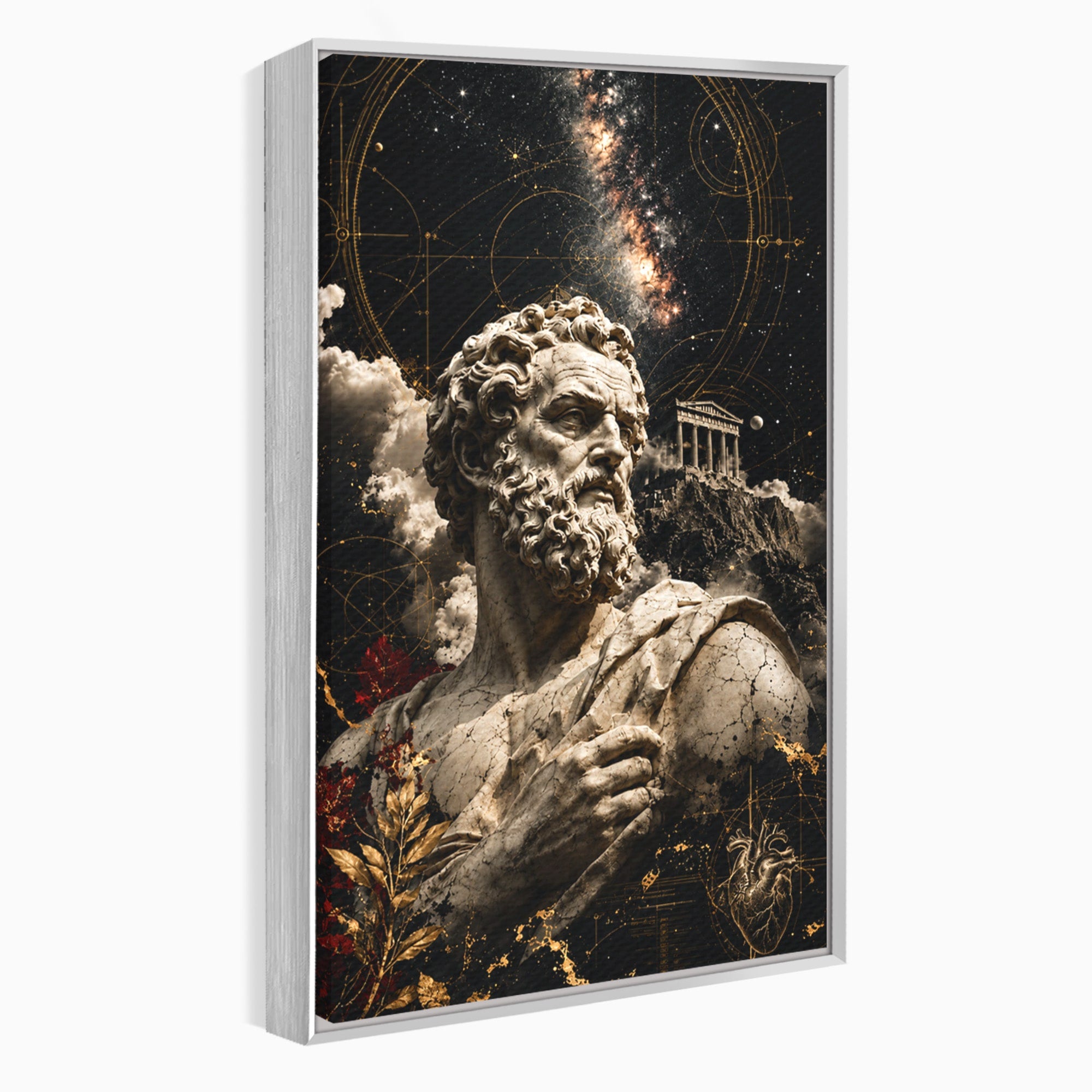 Tablou Canvas Premium LuxCanva® T1005, Zeul Antic, Sculptura, Zeitate, Sculptura, Mitologie, Univers, Dormitor, Living, Culori Vibrante