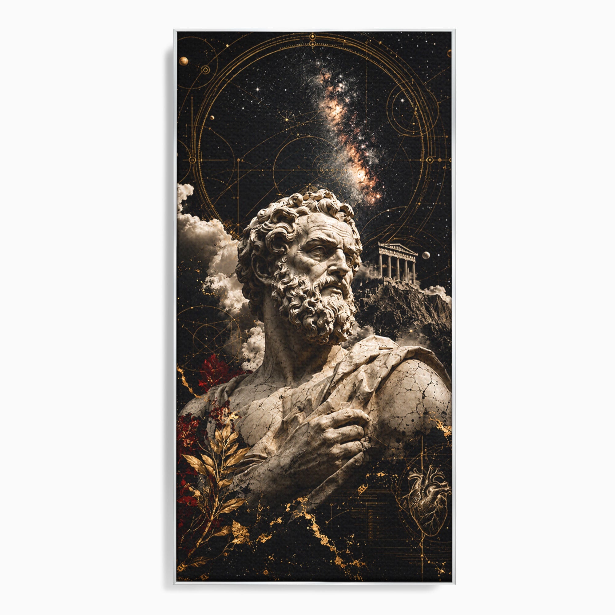 Tablou Canvas Premium LuxCanva® T1005, Zeul Antic, Sculptura, Zeitate, Sculptura, Mitologie, Univers, Dormitor, Living, Culori Vibrante