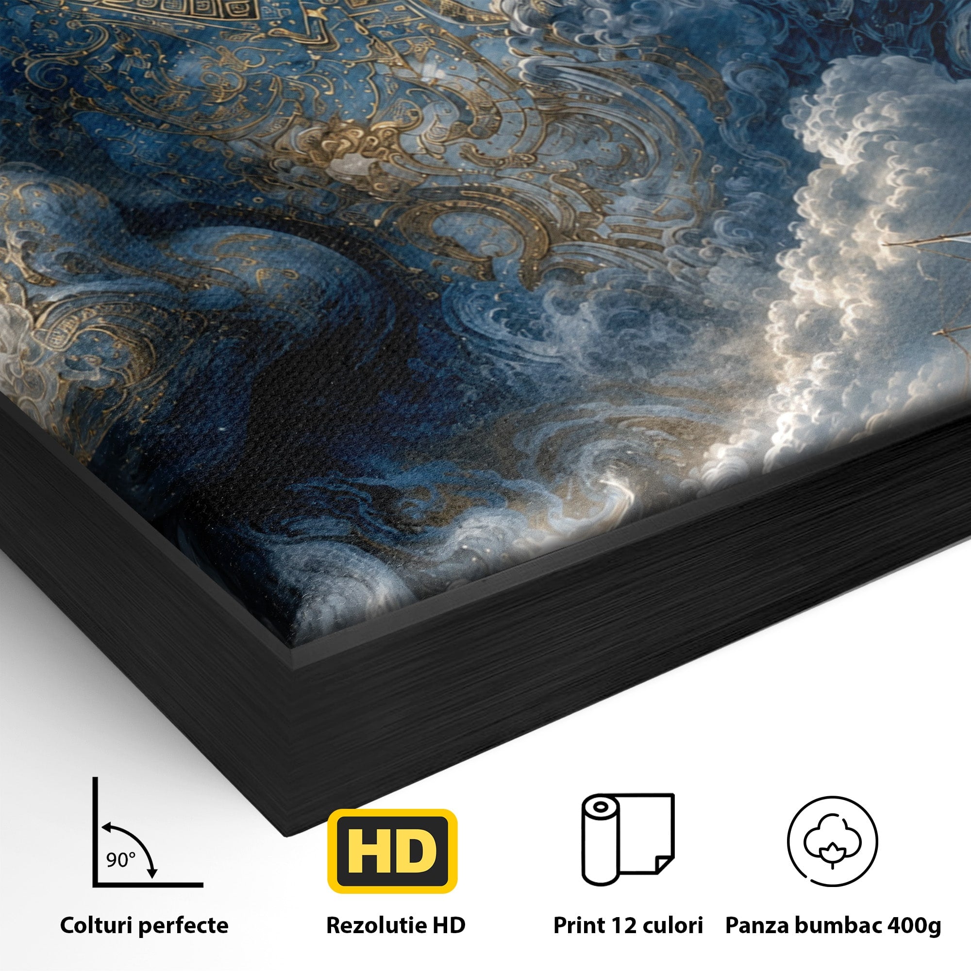 Tablou Canvas Premium LuxCanva® T1006, Zeul Marii, Natura, Mare, Vas, Mitologie, Living, Culori Vibrante