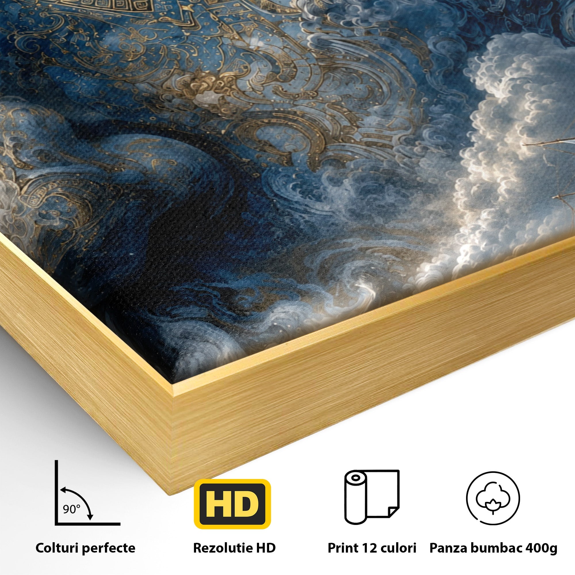 Tablou Canvas Premium LuxCanva® T1006, Zeul Marii, Natura, Mare, Vas, Mitologie, Living, Culori Vibrante