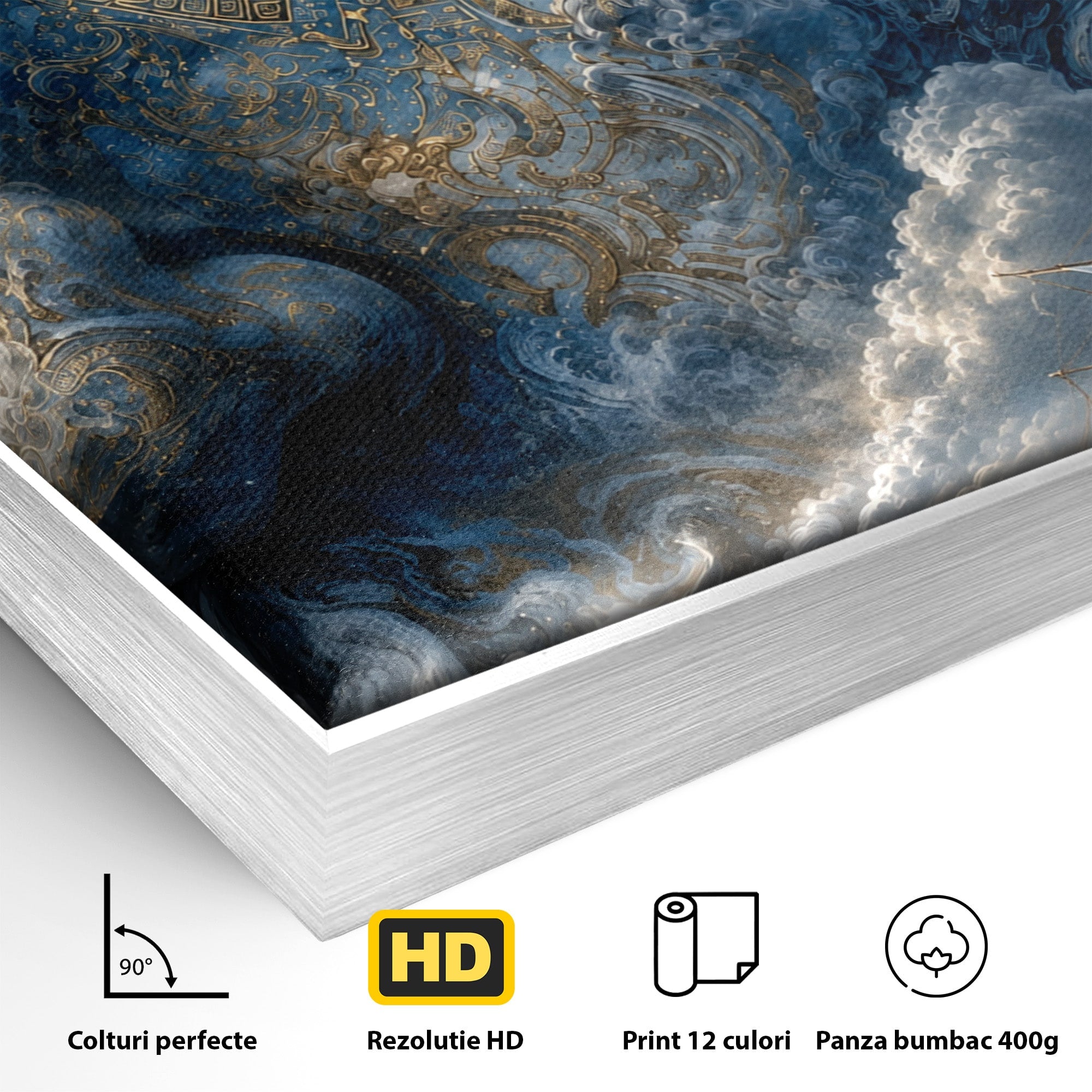 Tablou Canvas Premium LuxCanva® T1006, Zeul Marii, Natura, Mare, Vas, Mitologie, Living, Culori Vibrante