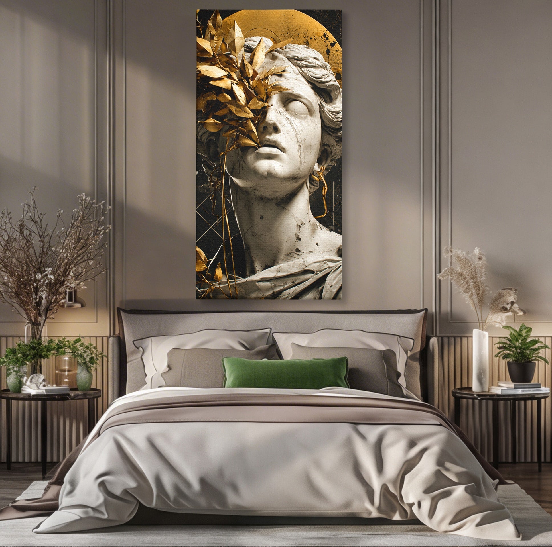 Tablou Canvas Premium LuxCanva® T1007, Zeita de Marmura, Zeita, Marmura, Arta Clasica, Eleganta, Dormitor, Culori Vibrante