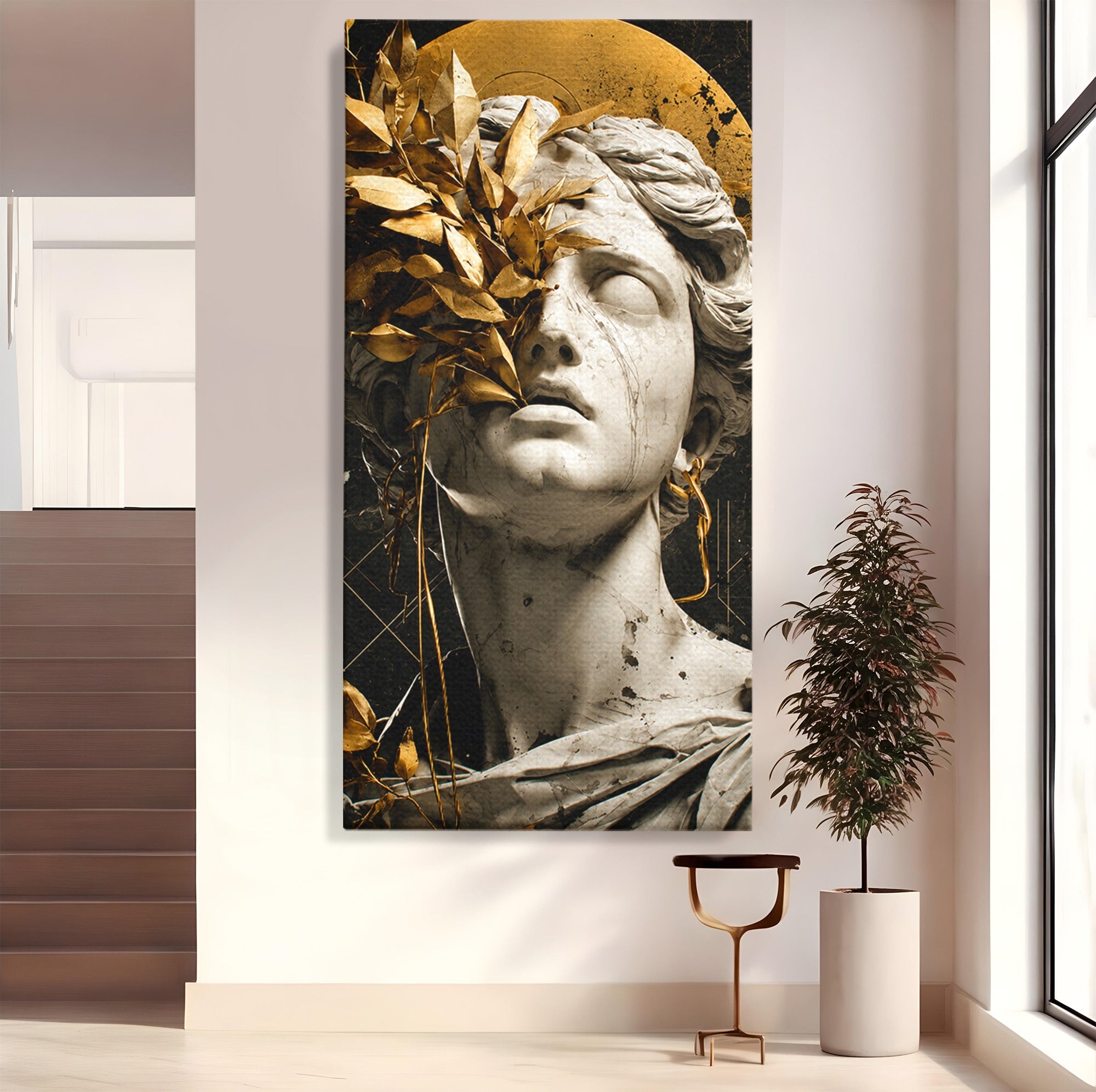 Tablou Canvas Premium LuxCanva® T1007, Zeita de Marmura, Zeita, Marmura, Arta Clasica, Eleganta, Dormitor, Culori Vibrante