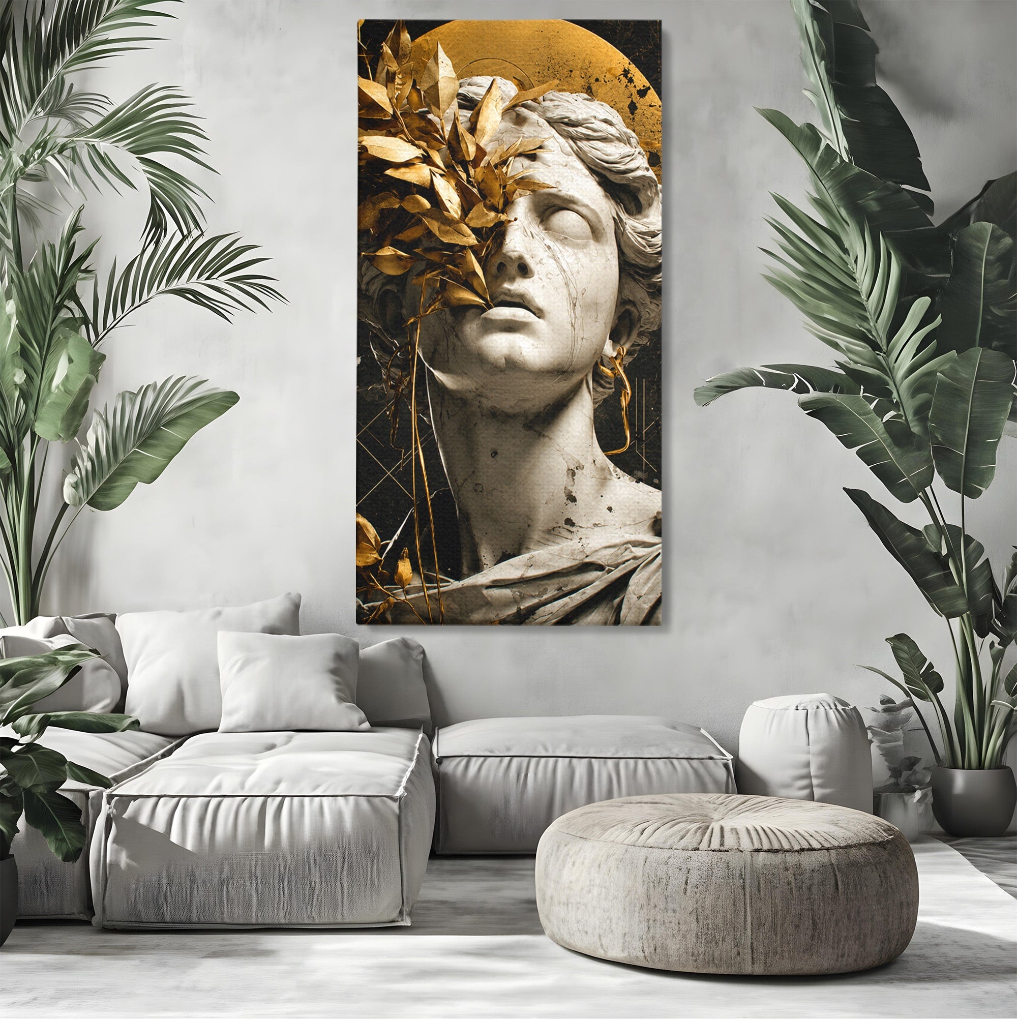 Tablou Canvas Premium LuxCanva® T1007, Zeita de Marmura, Zeita, Marmura, Arta Clasica, Eleganta, Dormitor, Culori Vibrante