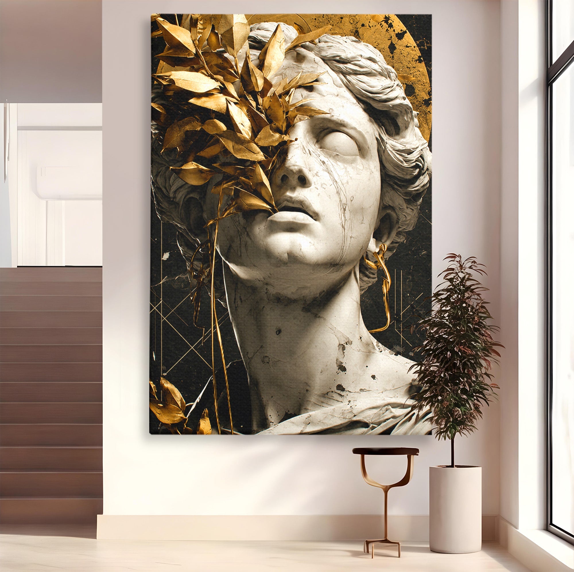 Tablou Canvas Premium LuxCanva® T1007, Zeita de Marmura, Zeita, Marmura, Arta Clasica, Eleganta, Dormitor, Culori Vibrante
