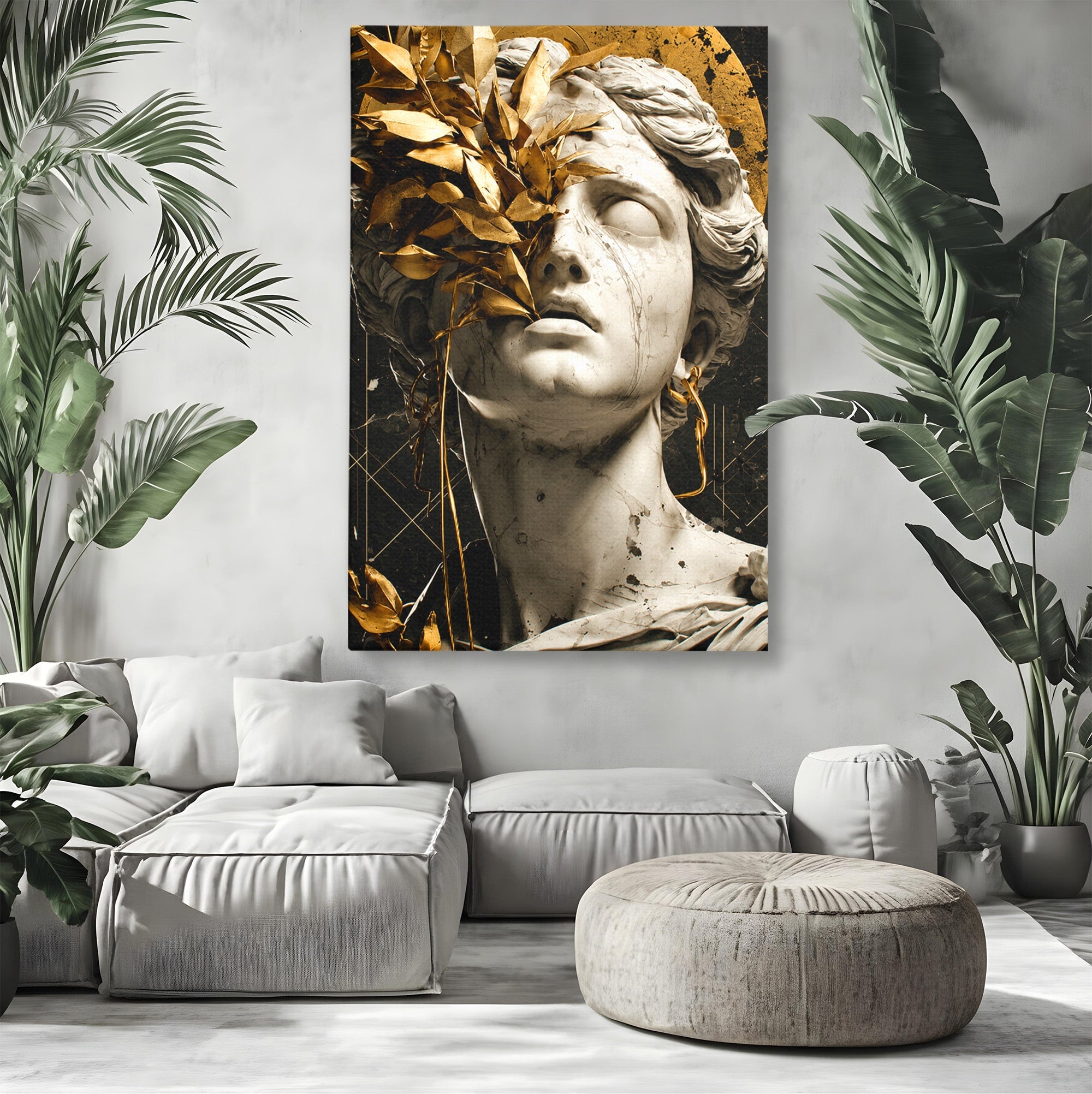 Tablou Canvas Premium LuxCanva® T1007, Zeita de Marmura, Zeita, Marmura, Arta Clasica, Eleganta, Dormitor, Culori Vibrante