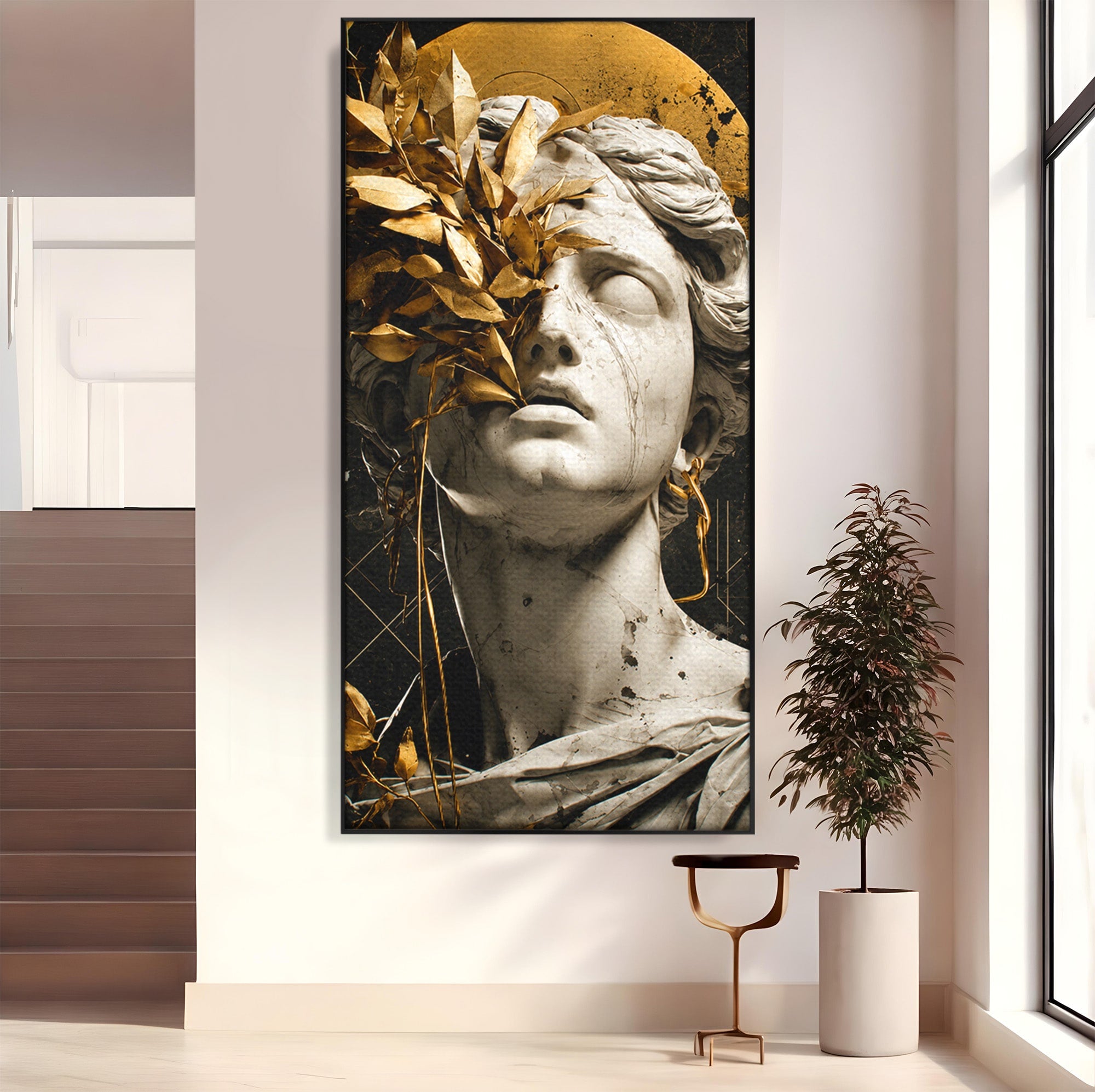 Tablou Canvas Premium LuxCanva® T1007, Zeita de Marmura, Zeita, Marmura, Arta Clasica, Eleganta, Dormitor, Culori Vibrante