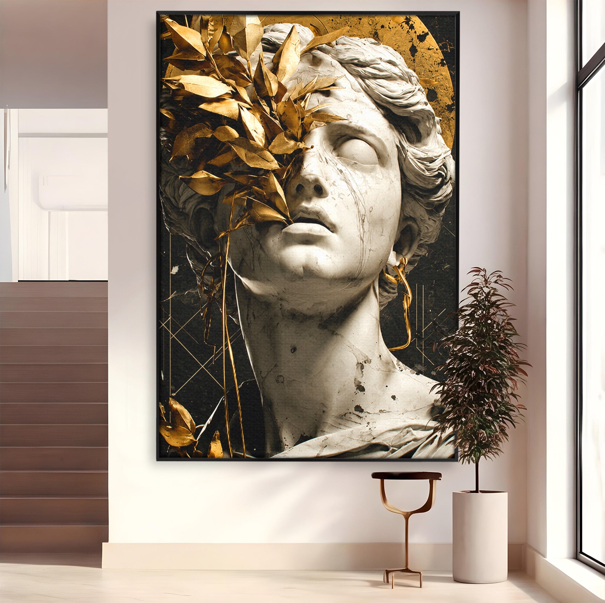 Tablou Canvas Premium LuxCanva® T1007, Zeita de Marmura, Zeita, Marmura, Arta Clasica, Eleganta, Dormitor, Culori Vibrante