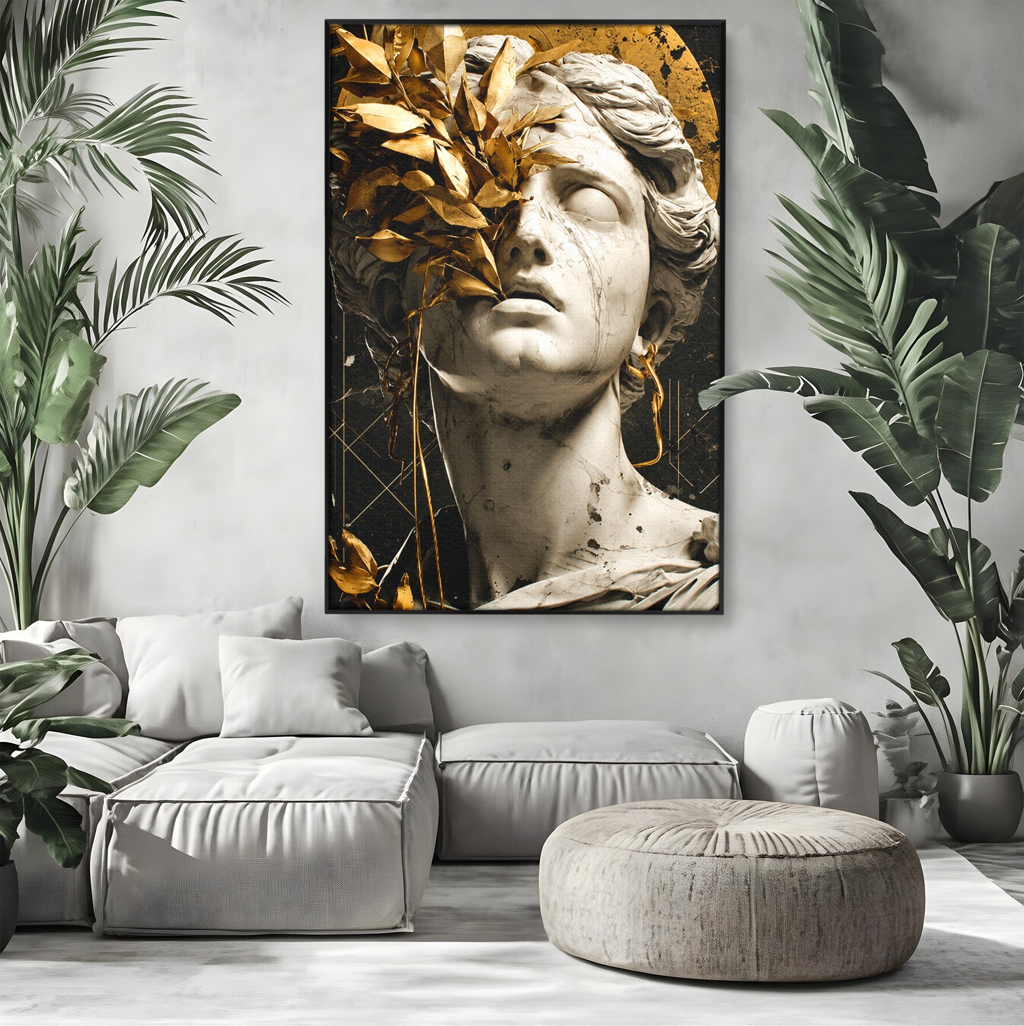 Tablou Canvas Premium LuxCanva® T1007, Zeita de Marmura, Zeita, Marmura, Arta Clasica, Eleganta, Dormitor, Culori Vibrante