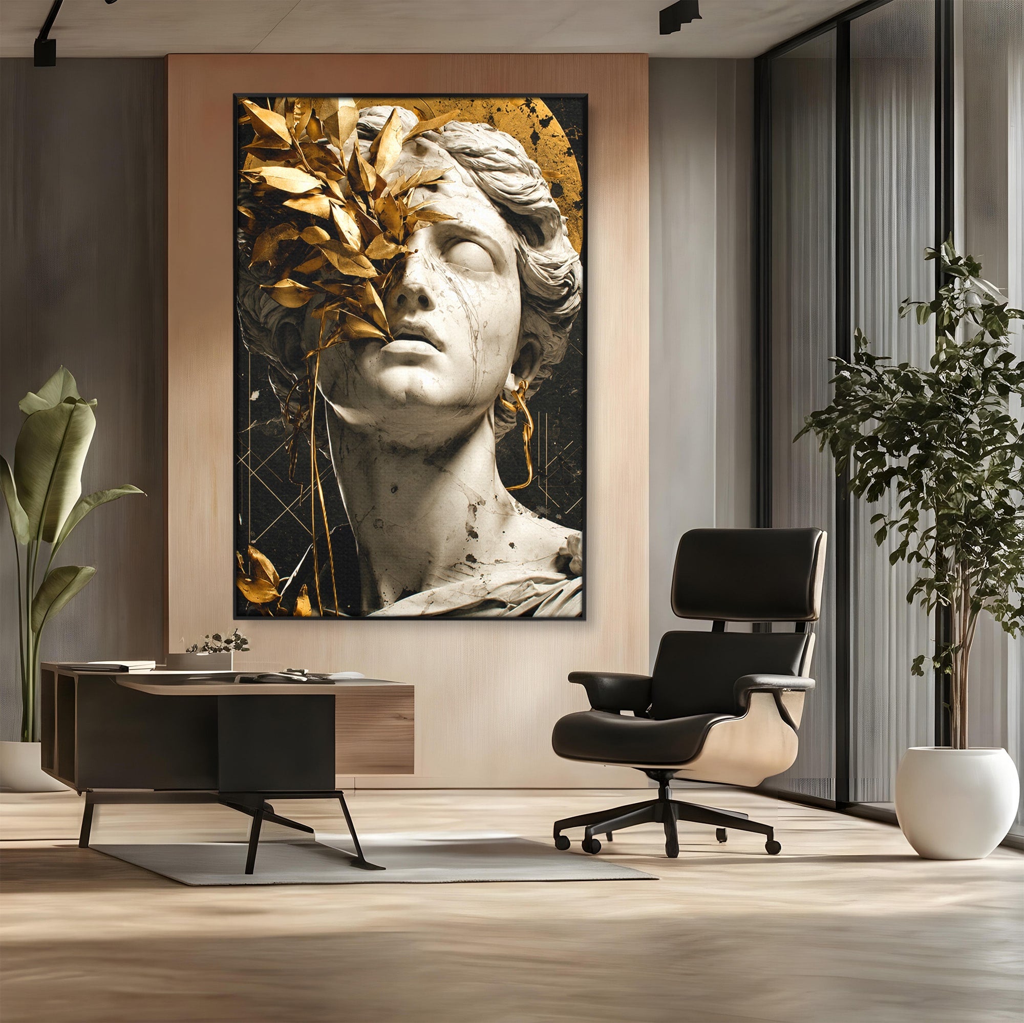 Tablou Canvas Premium LuxCanva® T1007, Zeita de Marmura, Zeita, Marmura, Arta Clasica, Eleganta, Dormitor, Culori Vibrante