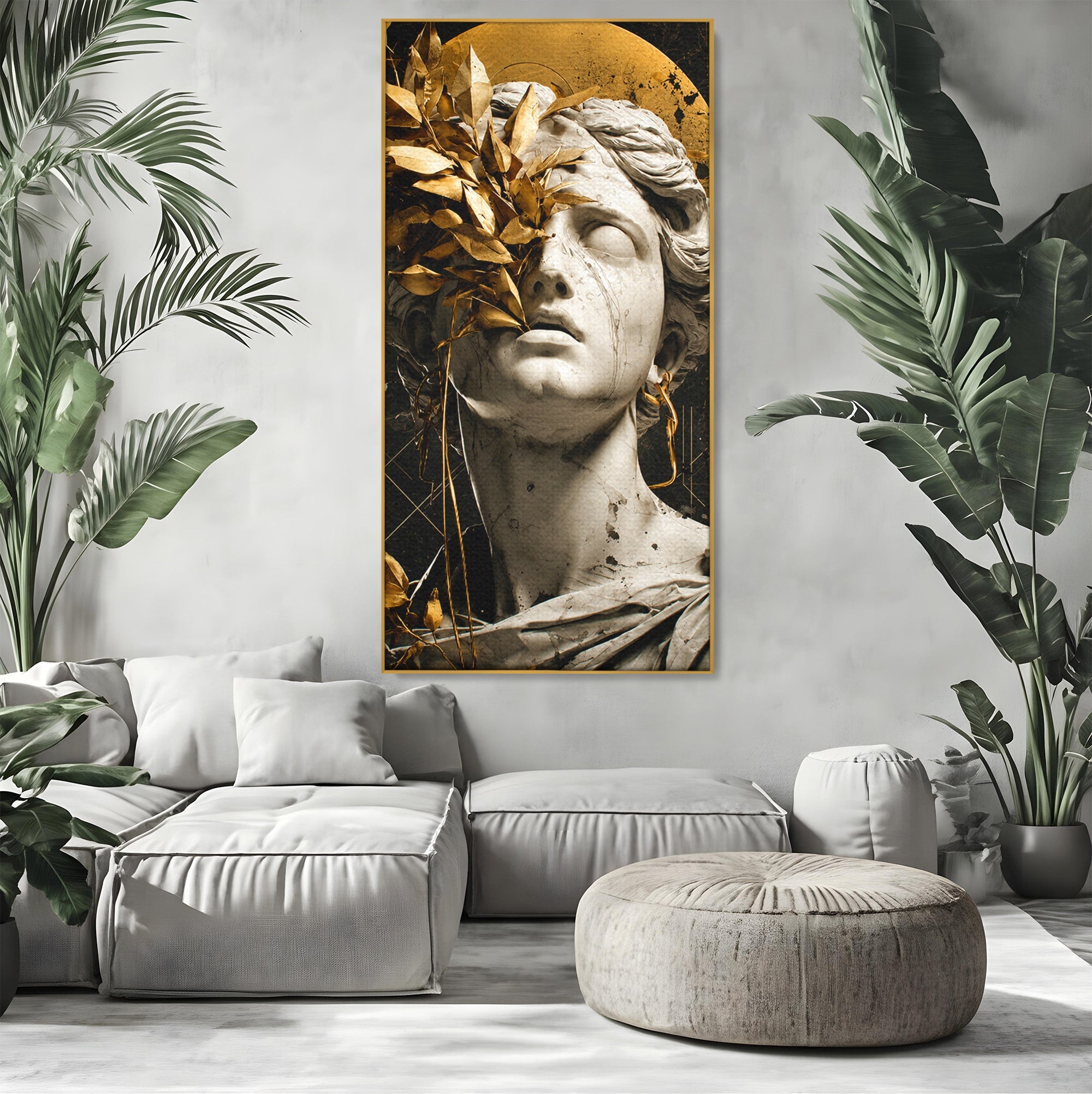 Tablou Canvas Premium LuxCanva® T1007, Zeita de Marmura, Zeita, Marmura, Arta Clasica, Eleganta, Dormitor, Culori Vibrante