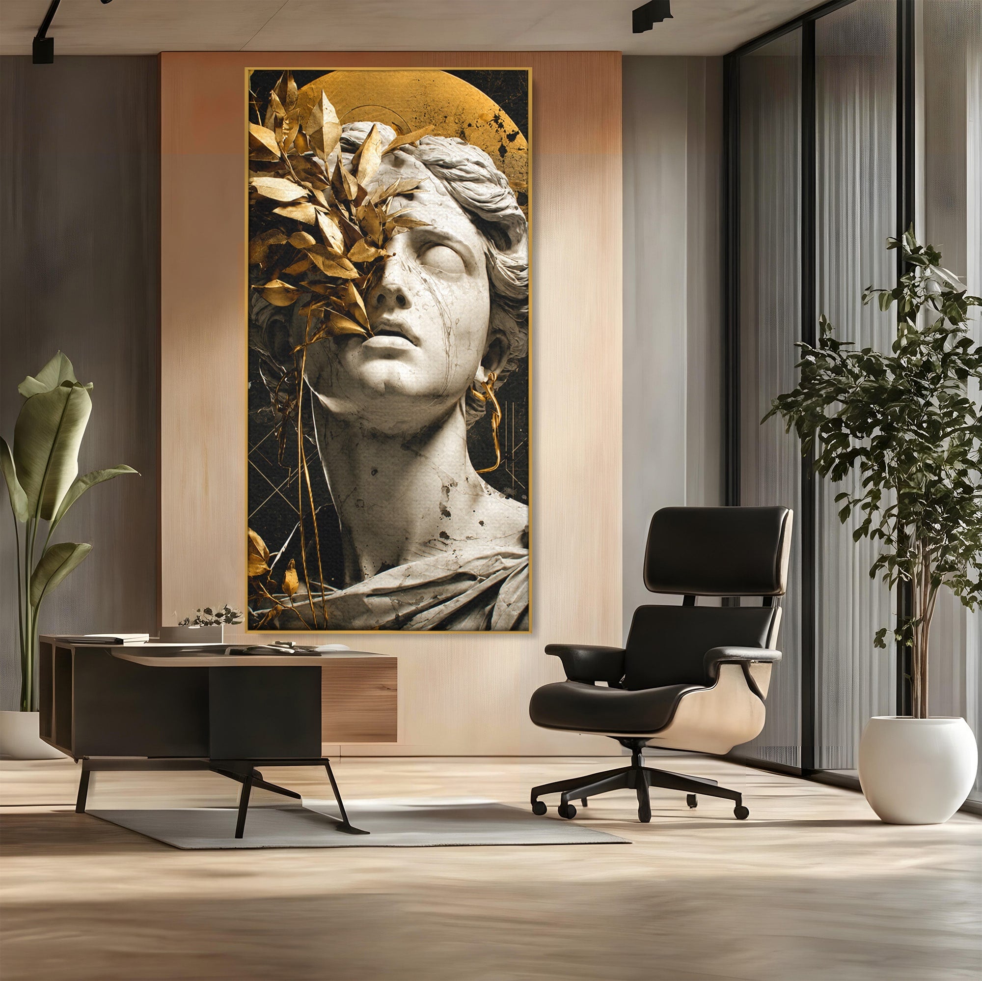 Tablou Canvas Premium LuxCanva® T1007, Zeita de Marmura, Zeita, Marmura, Arta Clasica, Eleganta, Dormitor, Culori Vibrante
