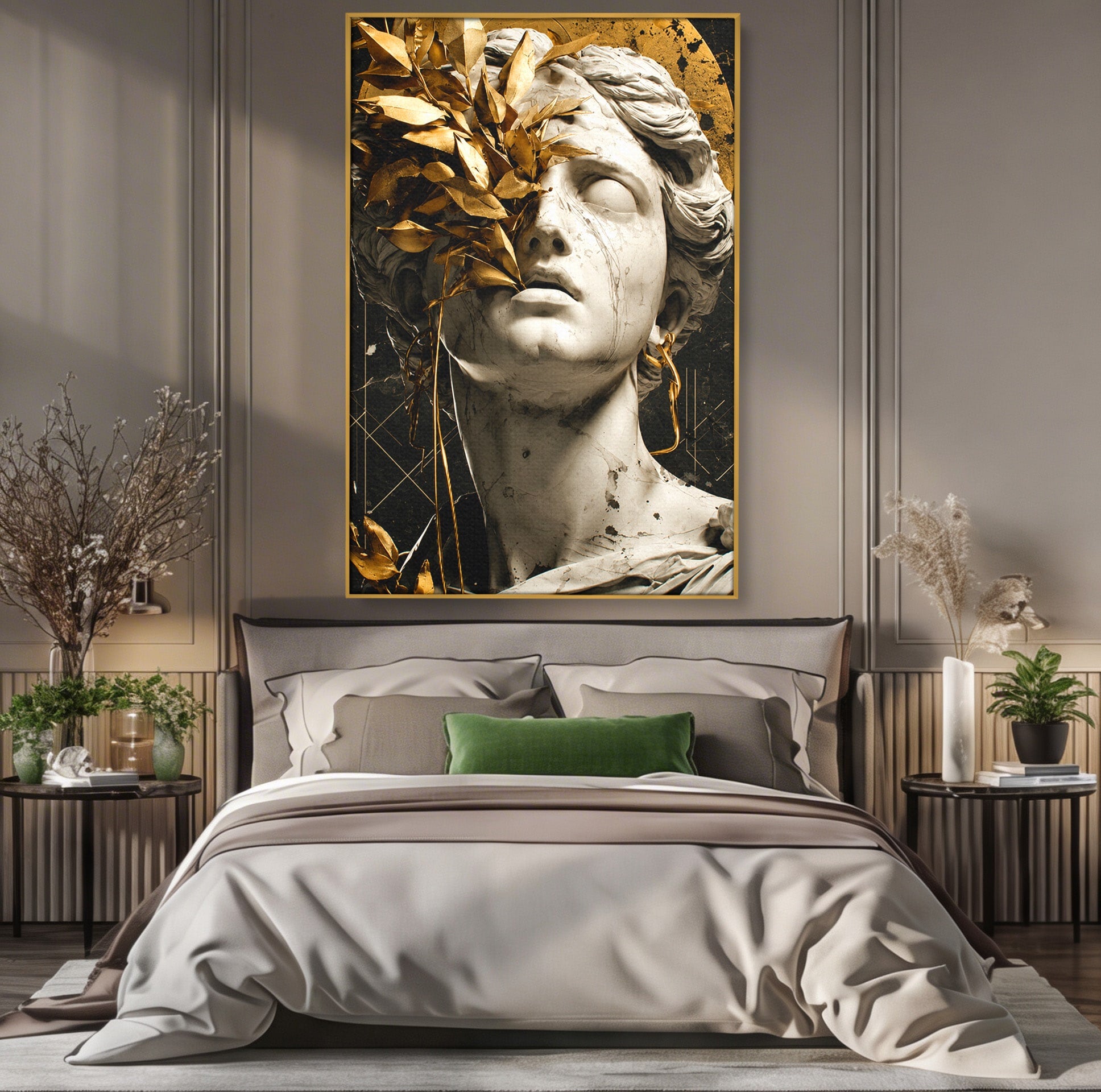 Tablou Canvas Premium LuxCanva® T1007, Zeita de Marmura, Zeita, Marmura, Arta Clasica, Eleganta, Dormitor, Culori Vibrante