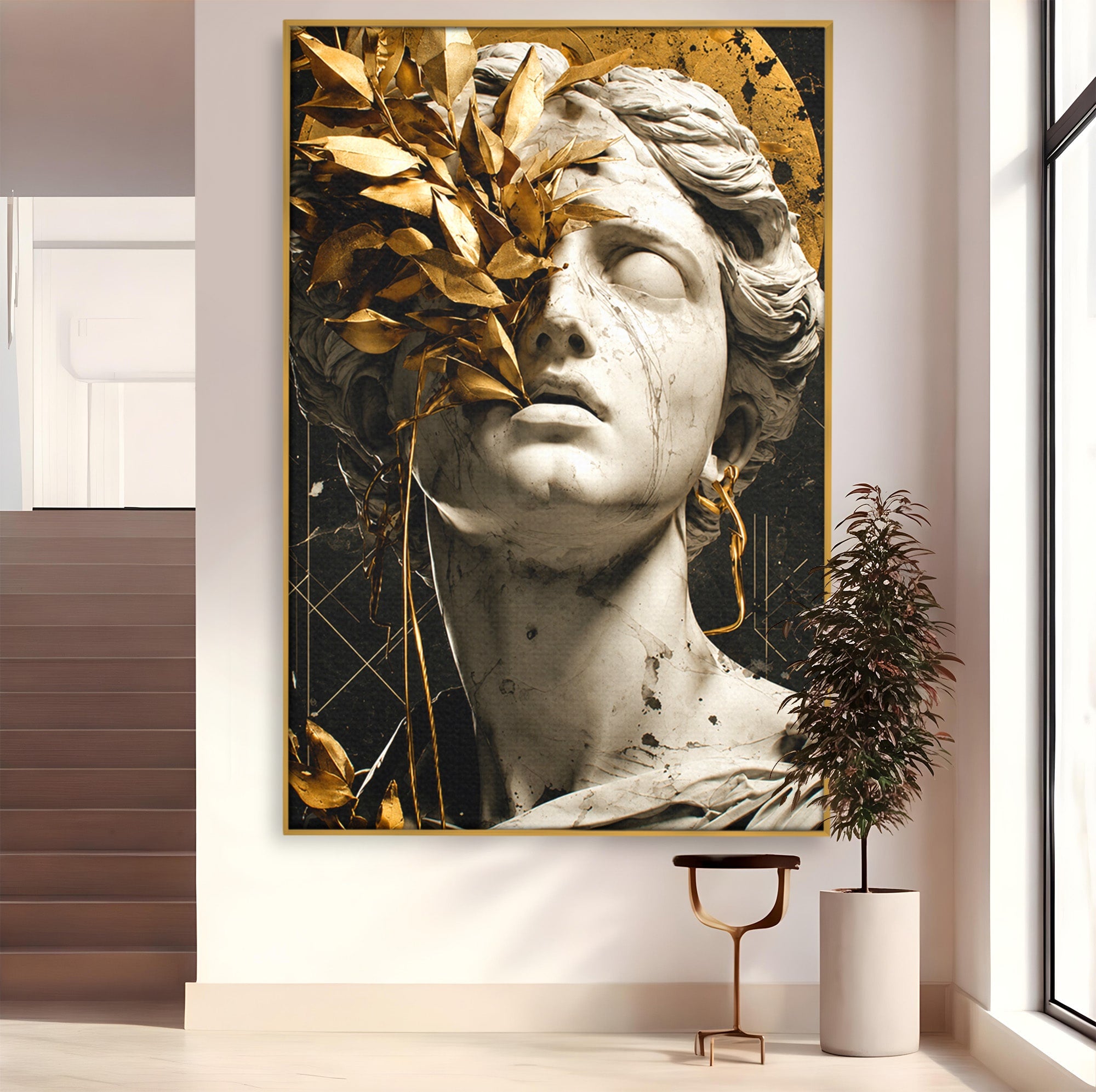 Tablou Canvas Premium LuxCanva® T1007, Zeita de Marmura, Zeita, Marmura, Arta Clasica, Eleganta, Dormitor, Culori Vibrante