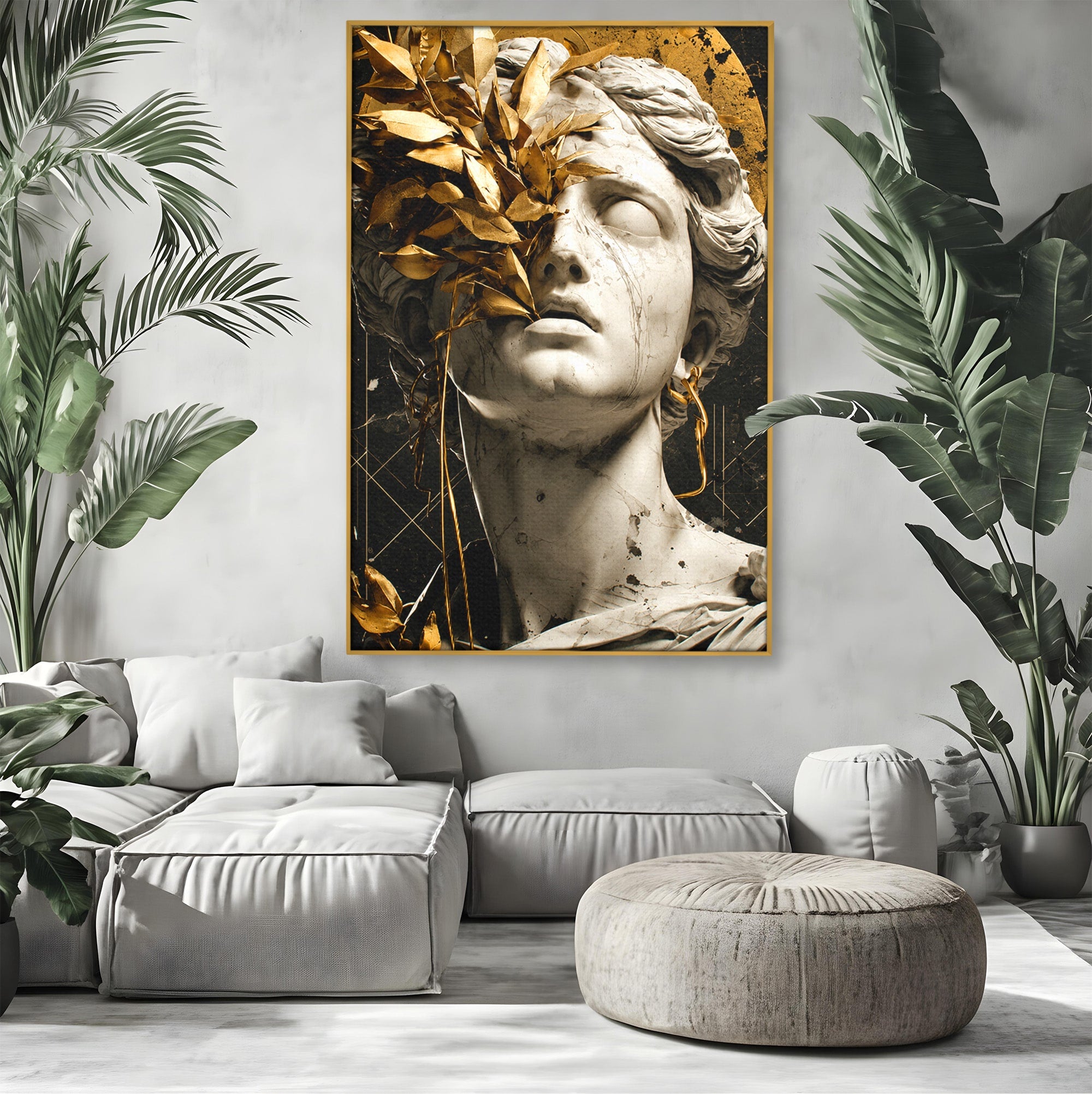 Tablou Canvas Premium LuxCanva® T1007, Zeita de Marmura, Zeita, Marmura, Arta Clasica, Eleganta, Dormitor, Culori Vibrante