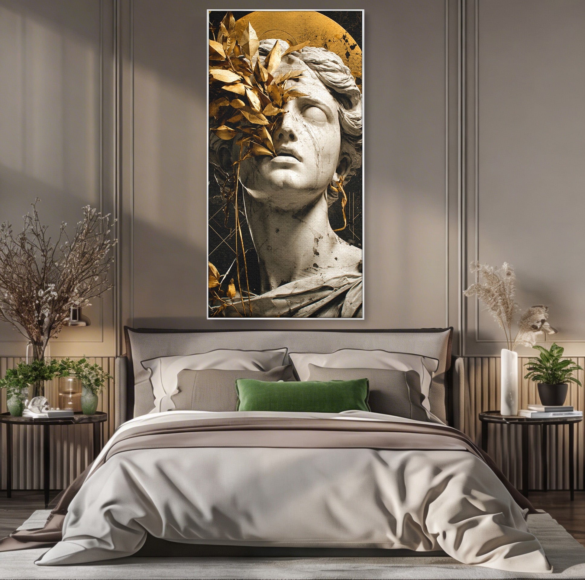 Tablou Canvas Premium LuxCanva® T1007, Zeita de Marmura, Zeita, Marmura, Arta Clasica, Eleganta, Dormitor, Culori Vibrante