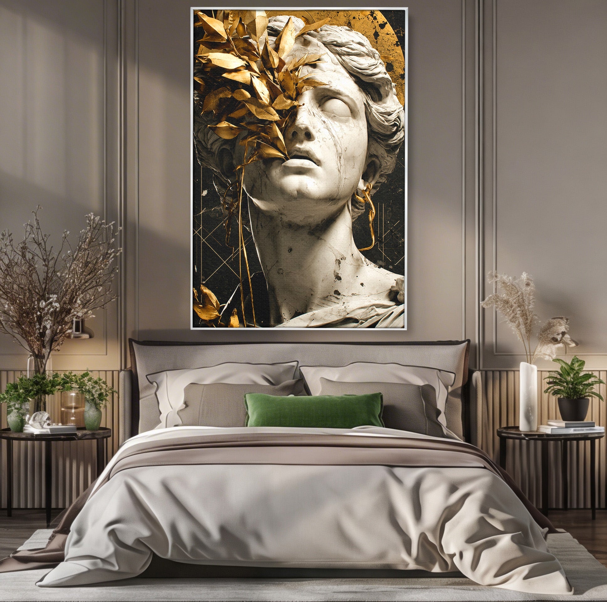Tablou Canvas Premium LuxCanva® T1007, Zeita de Marmura, Zeita, Marmura, Arta Clasica, Eleganta, Dormitor, Culori Vibrante