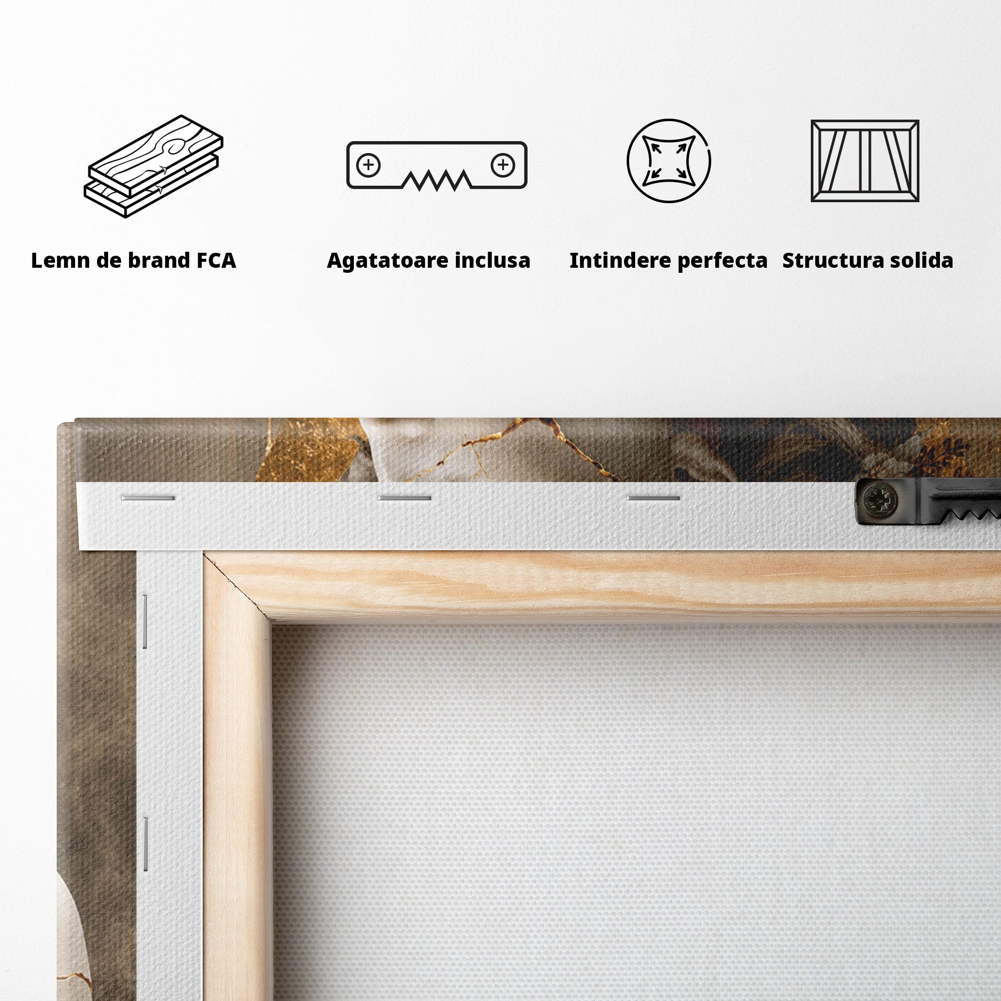 Tablou Canvas Premium LuxCanva® T1009, Frumusetea Kintsugi, Femeie, Statue, Kintsugi, Arta, Dormitor, Culori Vibrante