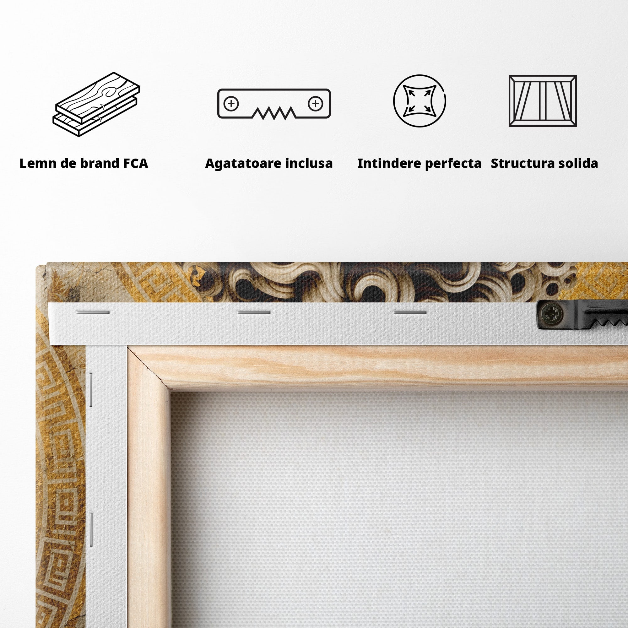 Tablou Canvas Premium LuxCanva® T1011, Bustul Antic, Bust, Antic, Arta Clasica, Textura, Birou, Living, Culori Vibrante