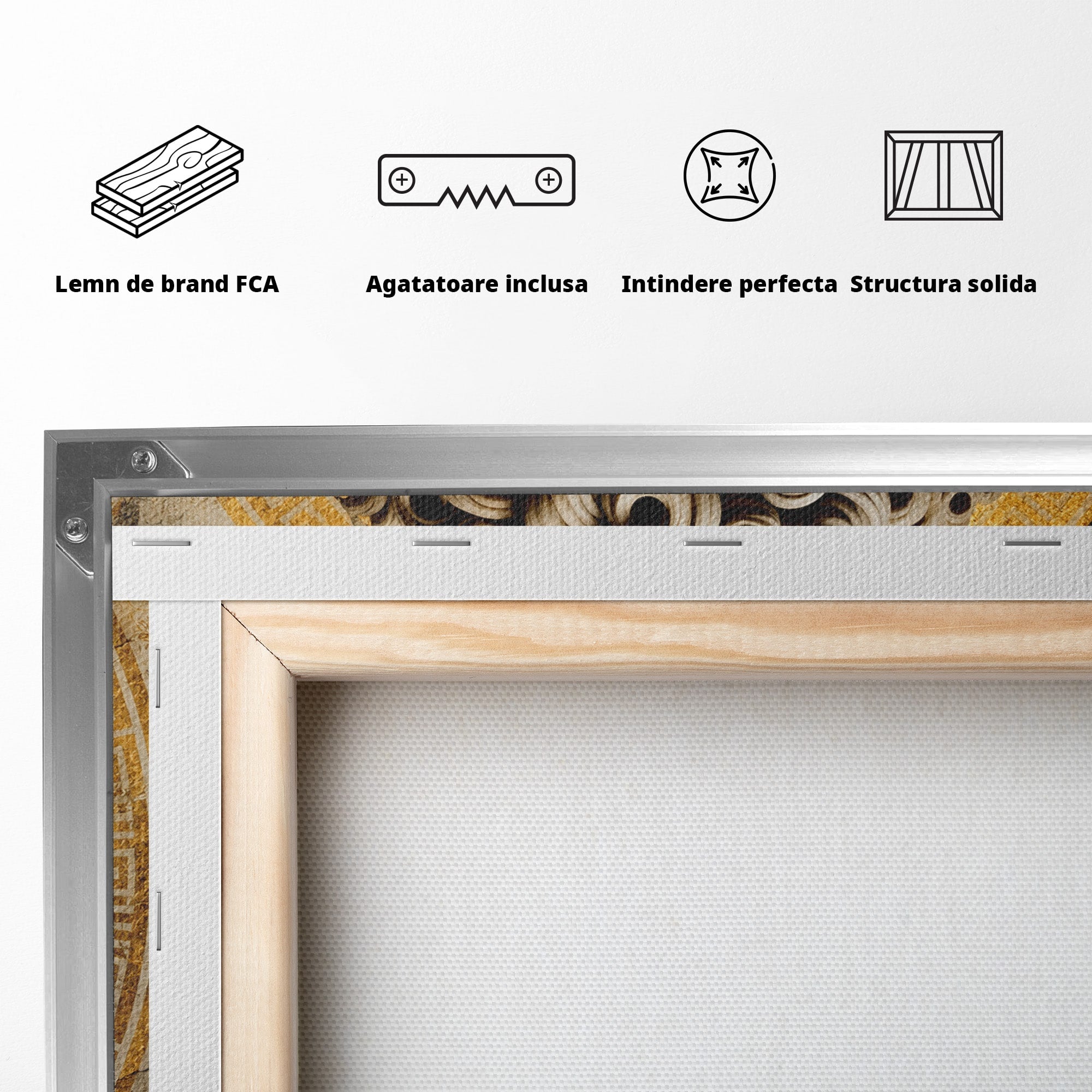 Tablou Canvas Premium LuxCanva® T1011, Bustul Antic, Bust, Antic, Arta Clasica, Textura, Birou, Living, Culori Vibrante