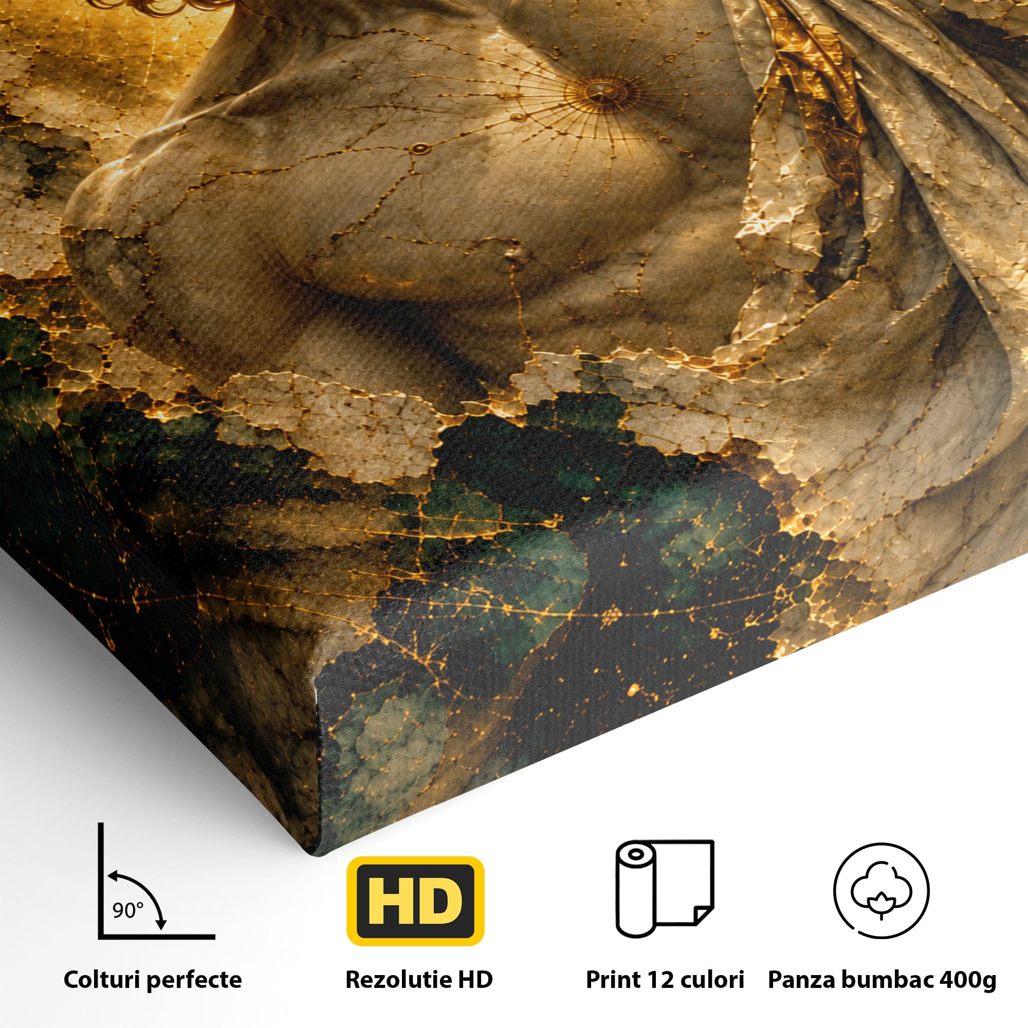 Tablou Canvas Premium LuxCanva® T1012, Aureola Zeului Antic, Zeitate, Antic, Statuie, Lux, Dormitor, Culori Vibrante