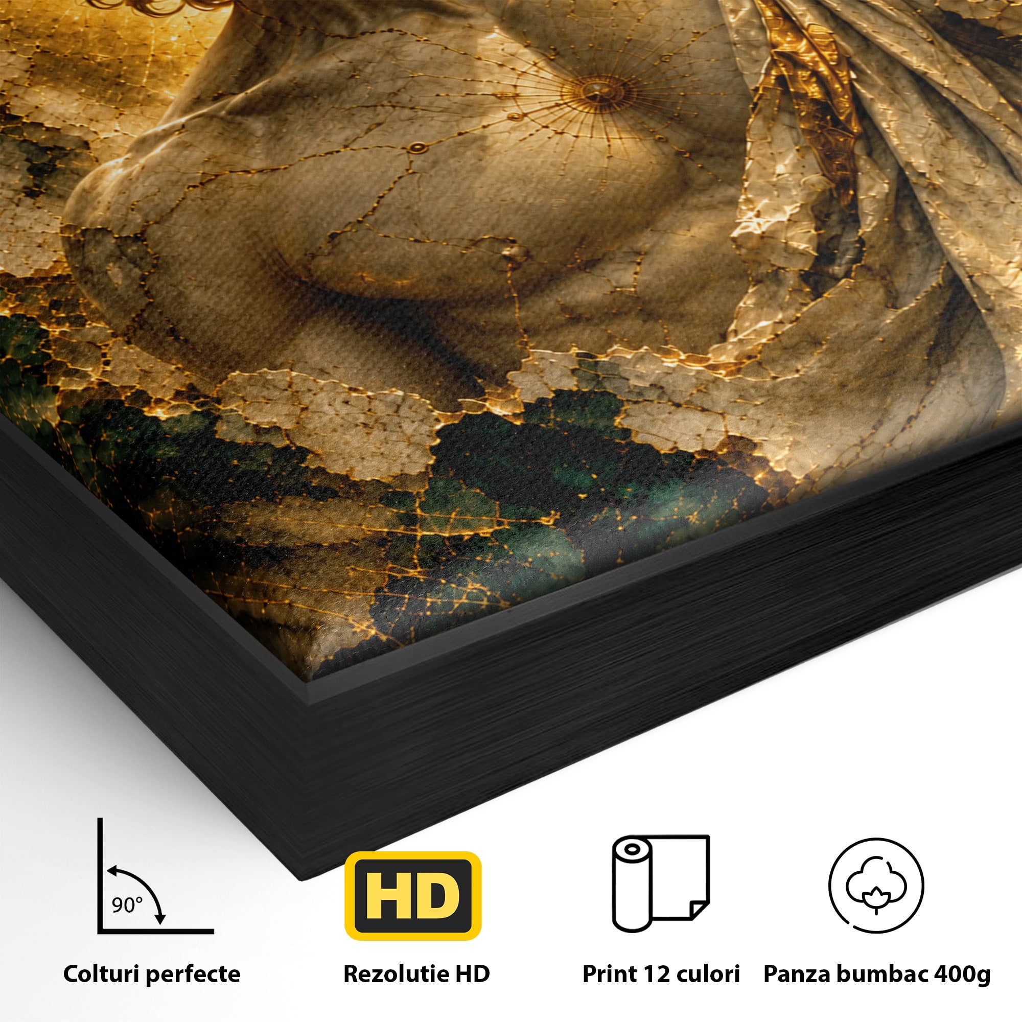 Tablou Canvas Premium LuxCanva® T1012, Aureola Zeului Antic, Zeitate, Antic, Statuie, Lux, Dormitor, Culori Vibrante