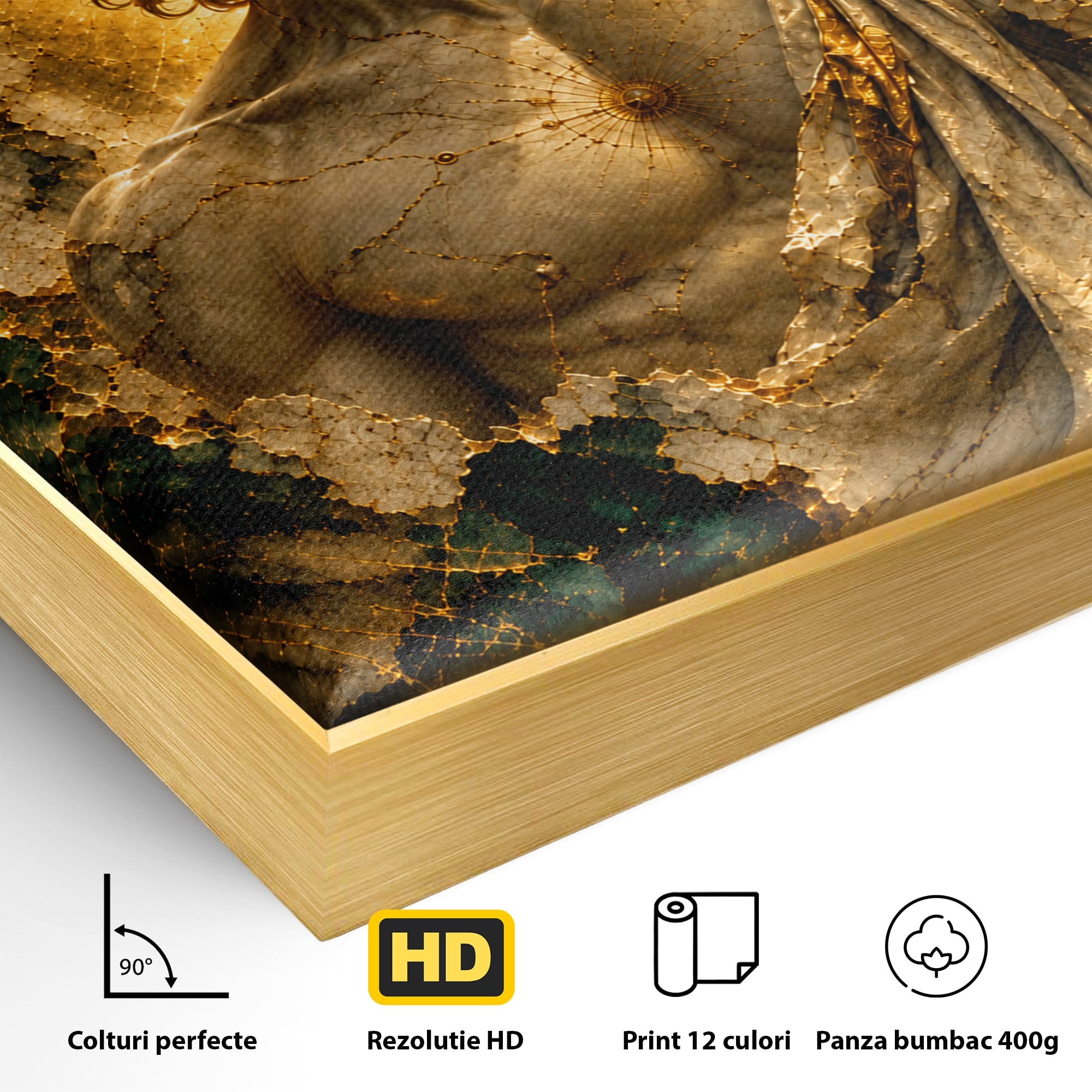 Tablou Canvas Premium LuxCanva® T1012, Aureola Zeului Antic, Zeitate, Antic, Statuie, Lux, Dormitor, Culori Vibrante