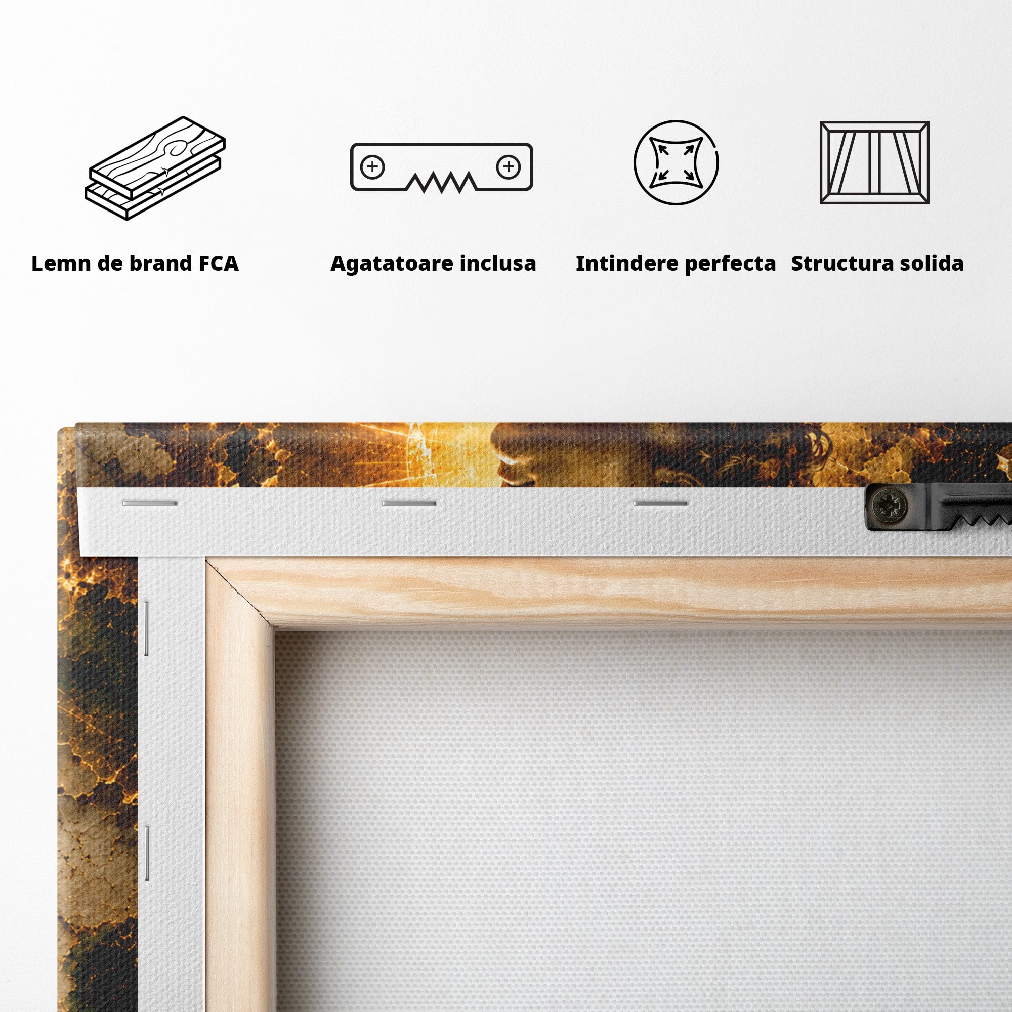 Tablou Canvas Premium LuxCanva® T1012, Aureola Zeului Antic, Zeitate, Antic, Statuie, Lux, Dormitor, Culori Vibrante