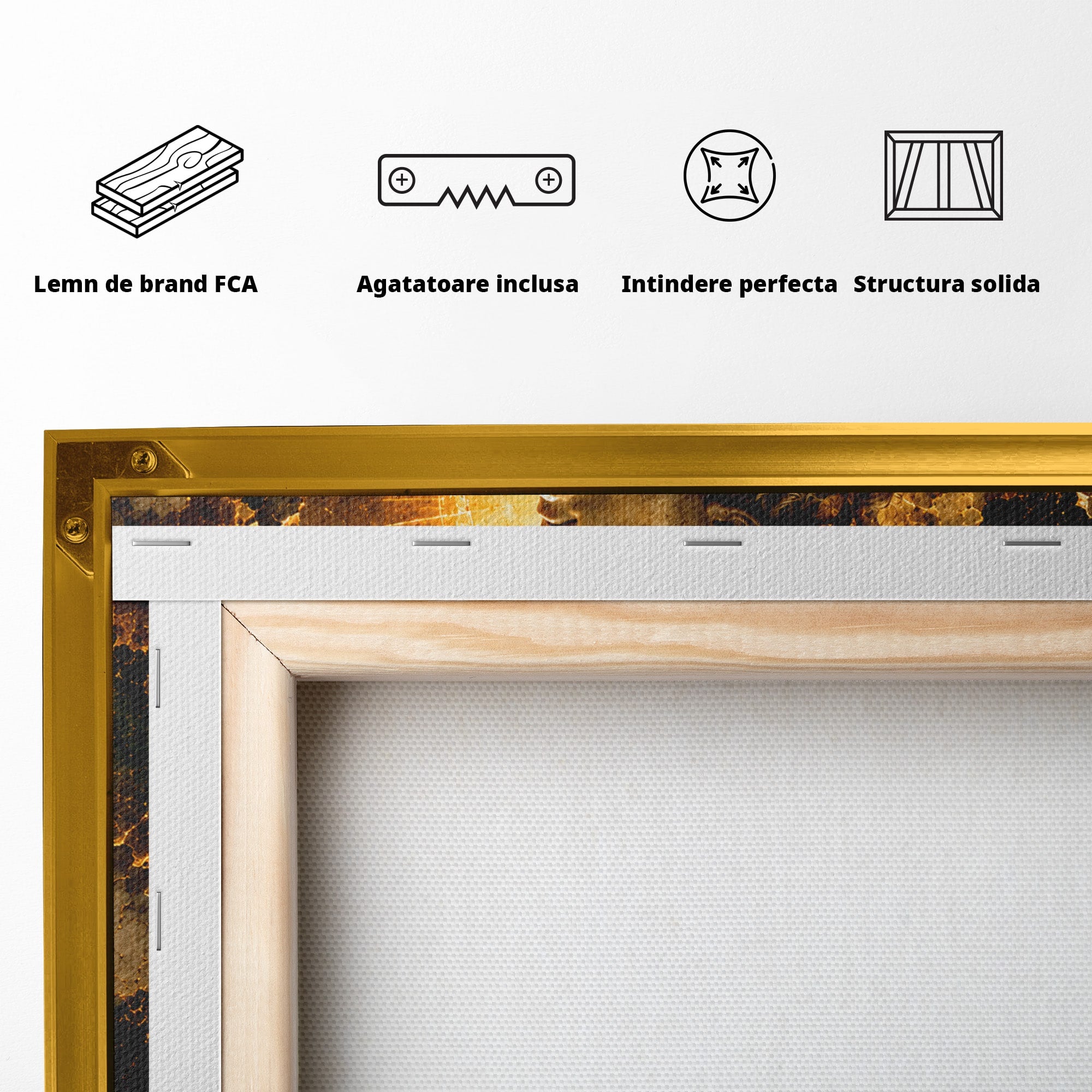 Tablou Canvas Premium LuxCanva® T1012, Aureola Zeului Antic, Zeitate, Antic, Statuie, Lux, Dormitor, Culori Vibrante