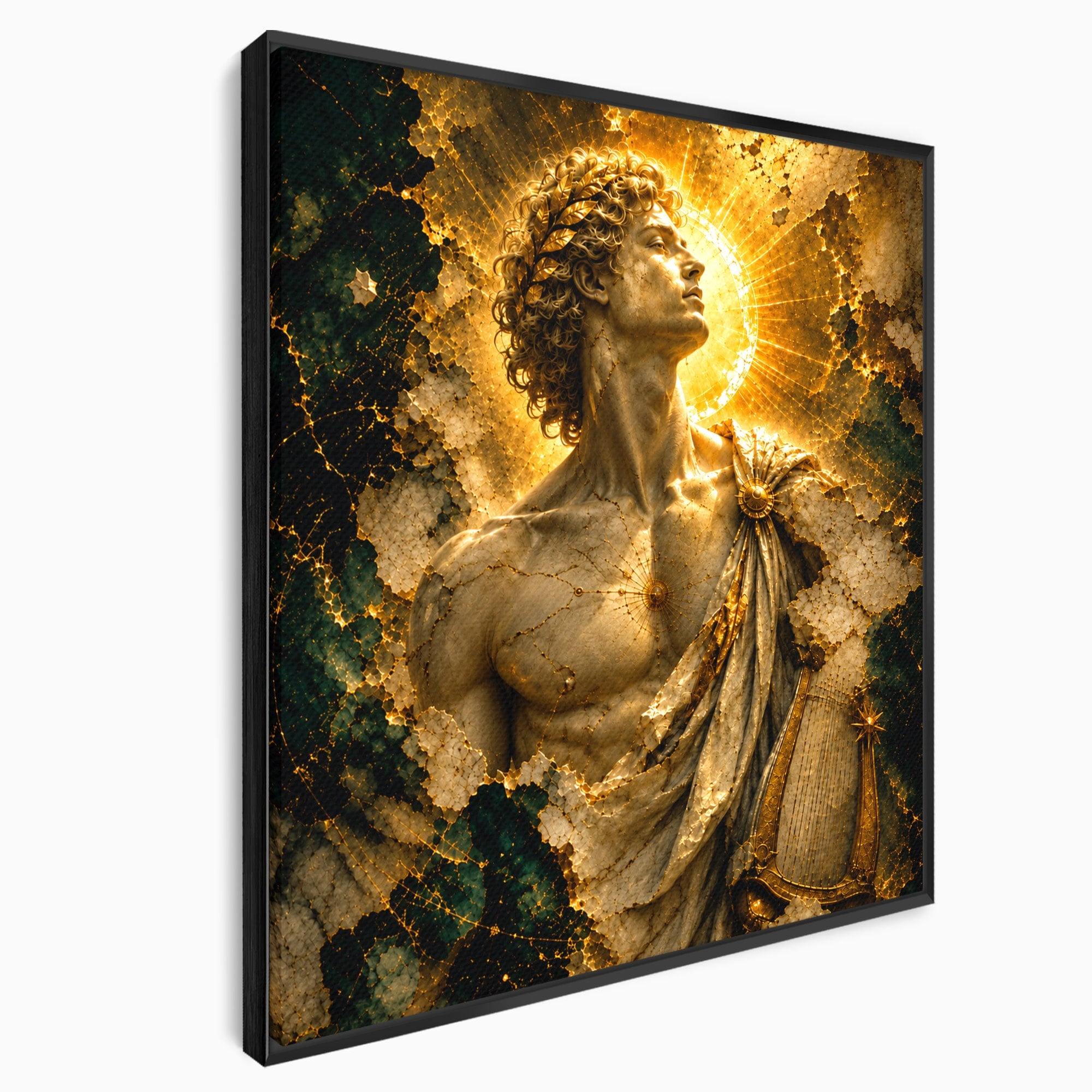 Tablou Canvas Premium LuxCanva® T1012, Aureola Zeului Antic, Zeitate, Antic, Statuie, Lux, Dormitor, Culori Vibrante