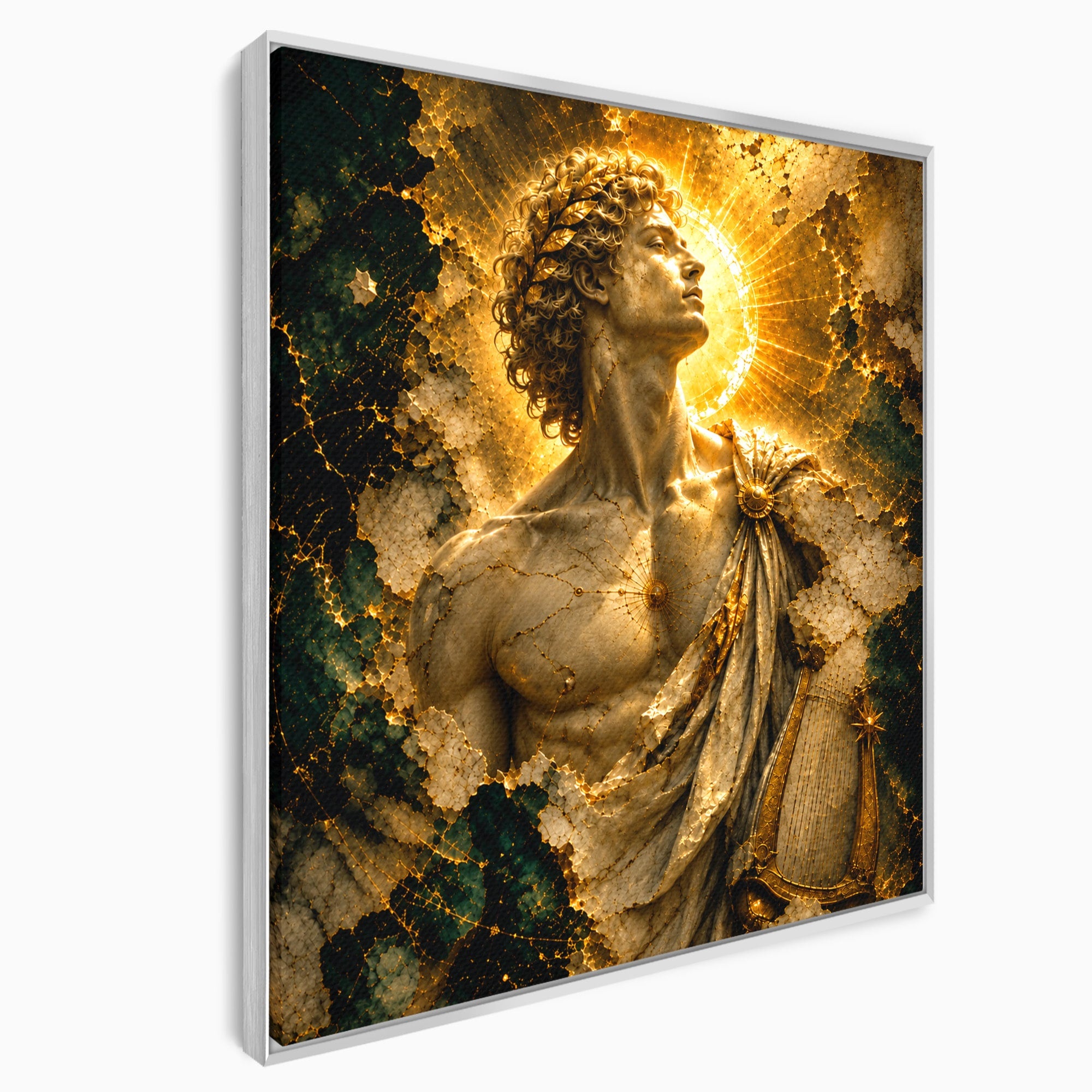 Tablou Canvas Premium LuxCanva® T1012, Aureola Zeului Antic, Zeitate, Antic, Statuie, Lux, Dormitor, Culori Vibrante