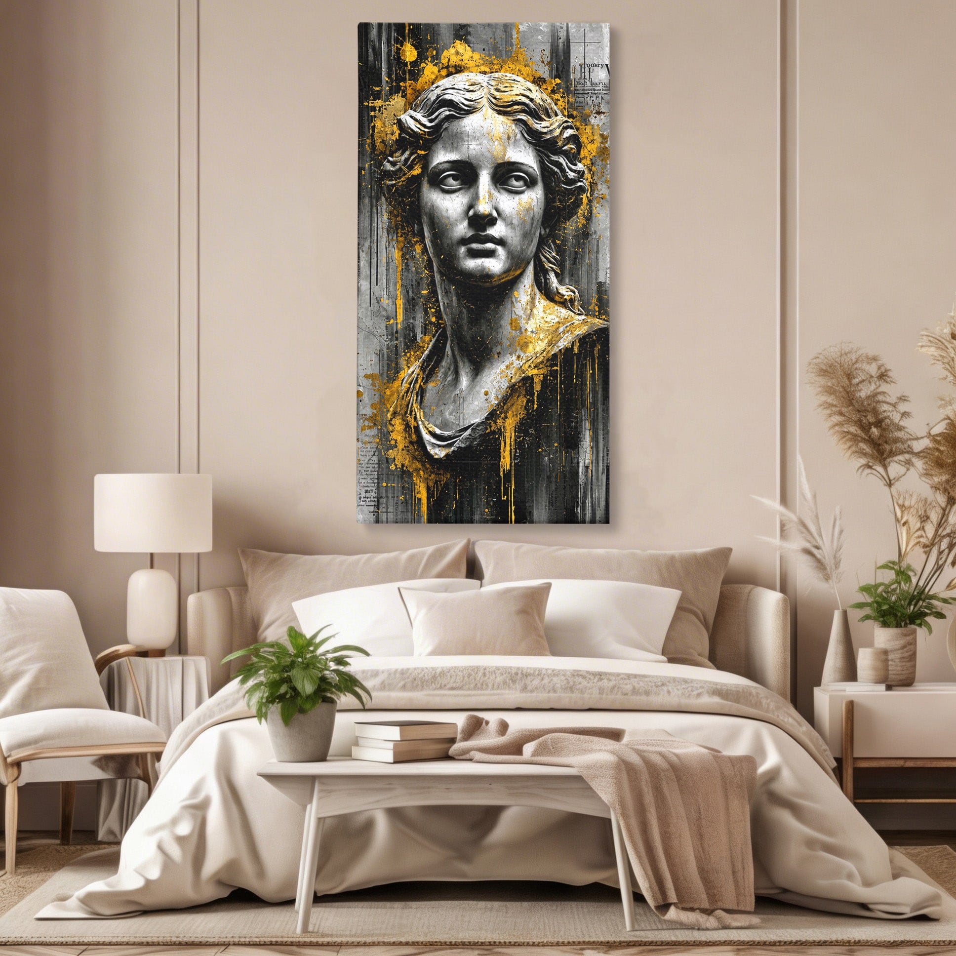 Tablou Canvas Premium LuxCanva® T1013, Zeita Antica, Zeita, Antic, Statuie, Arta, Dormitor, Culori Vibrante