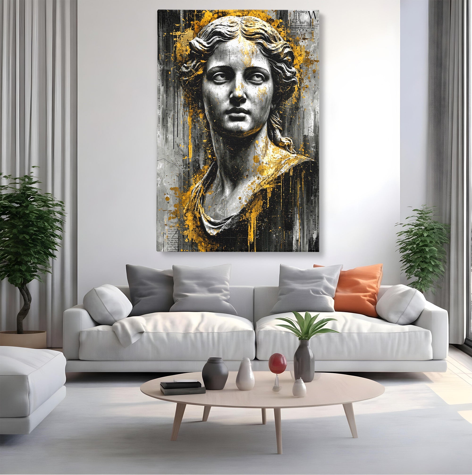 Tablou Canvas Premium LuxCanva® T1013, Zeita Antica, Zeita, Antic, Statuie, Arta, Dormitor, Culori Vibrante