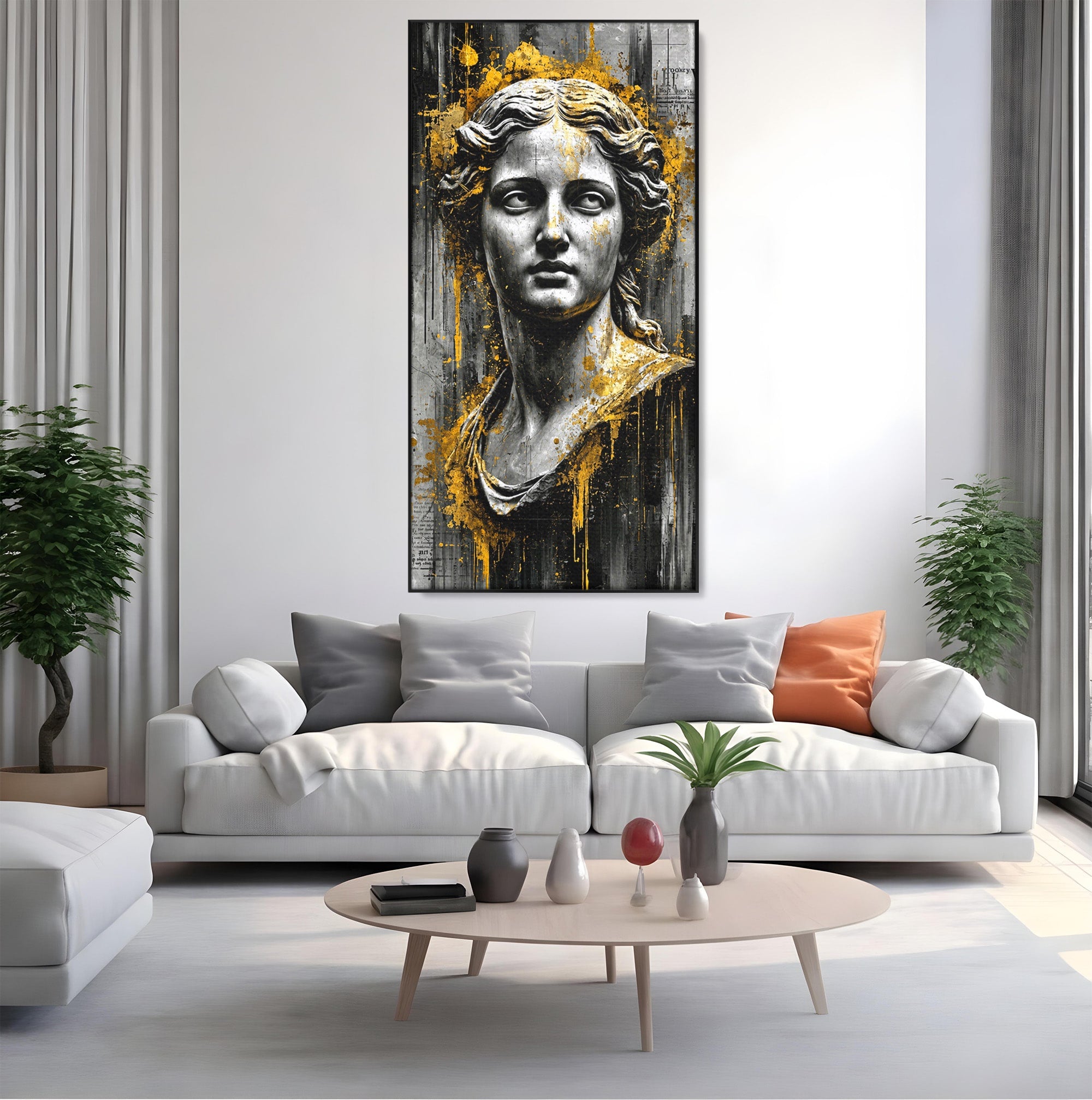 Tablou Canvas Premium LuxCanva® T1013, Zeita Antica, Zeita, Antic, Statuie, Arta, Dormitor, Culori Vibrante