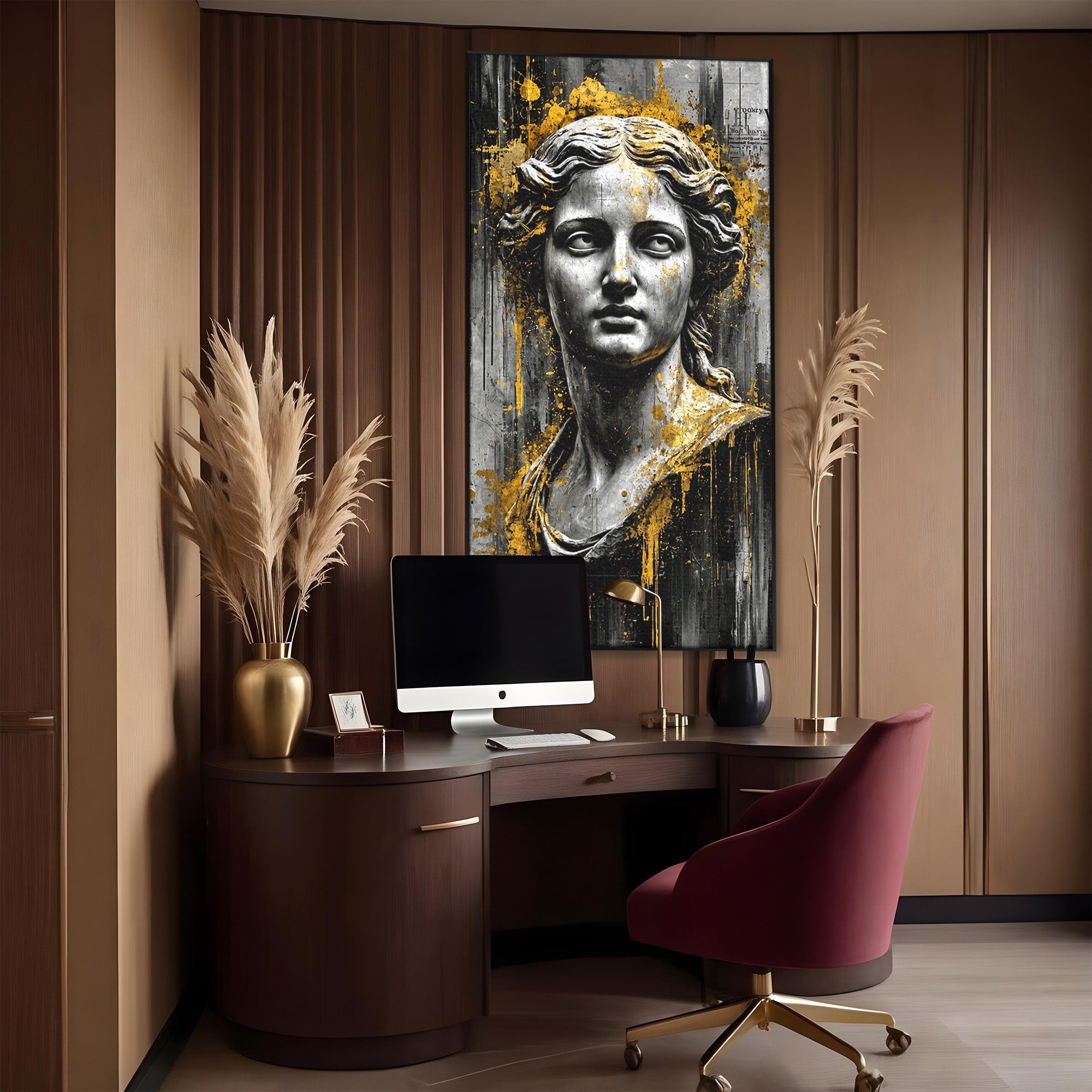 Tablou Canvas Premium LuxCanva® T1013, Zeita Antica, Zeita, Antic, Statuie, Arta, Dormitor, Culori Vibrante
