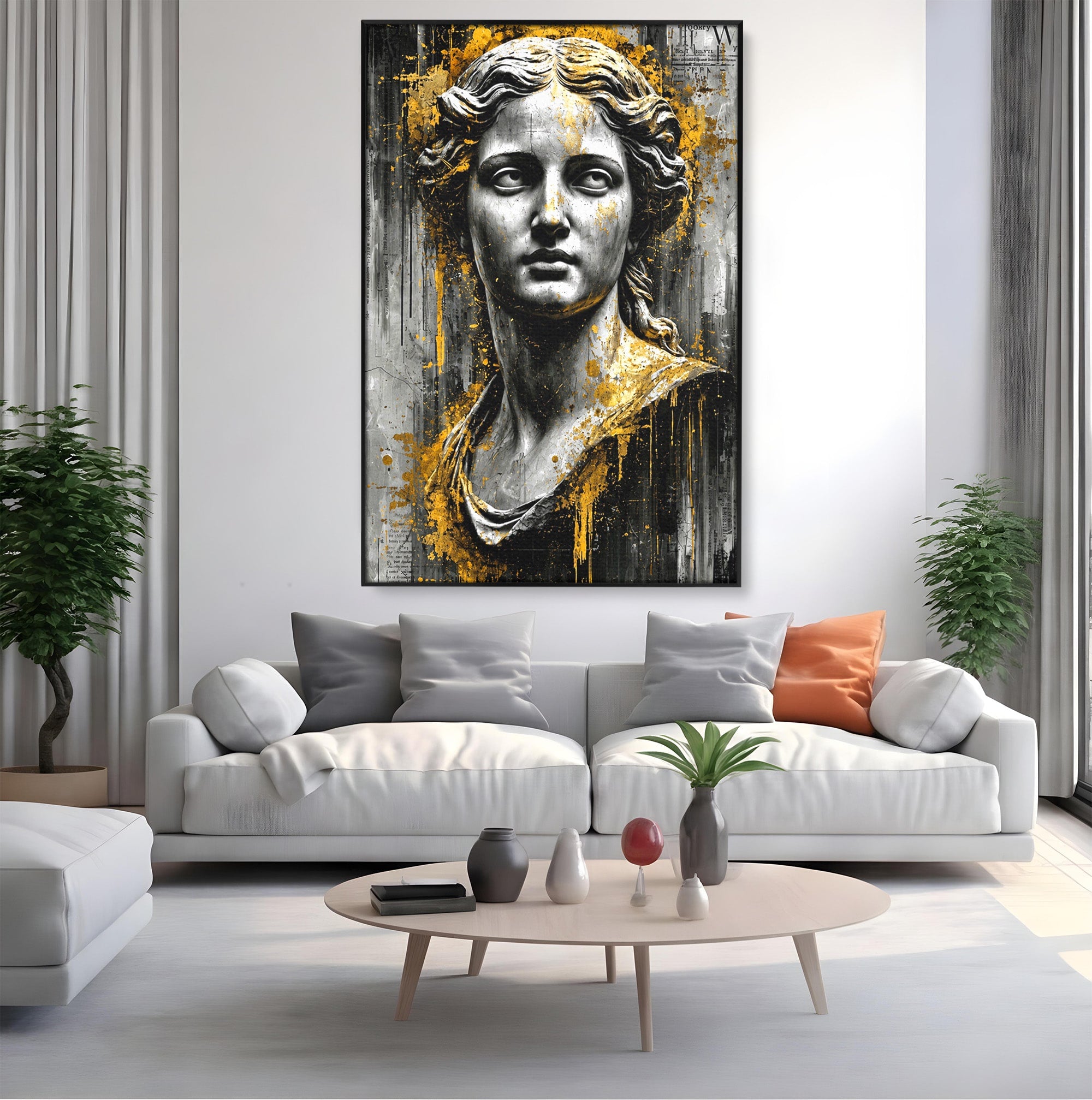 Tablou Canvas Premium LuxCanva® T1013, Zeita Antica, Zeita, Antic, Statuie, Arta, Dormitor, Culori Vibrante