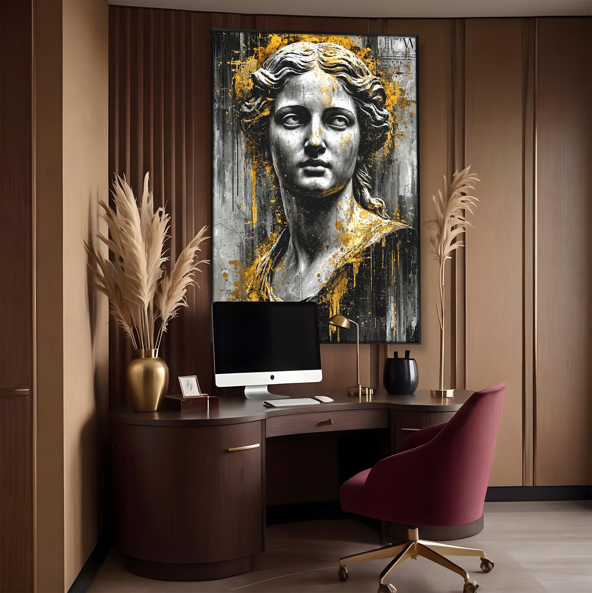 Tablou Canvas Premium LuxCanva® T1013, Zeita Antica, Zeita, Antic, Statuie, Arta, Dormitor, Culori Vibrante