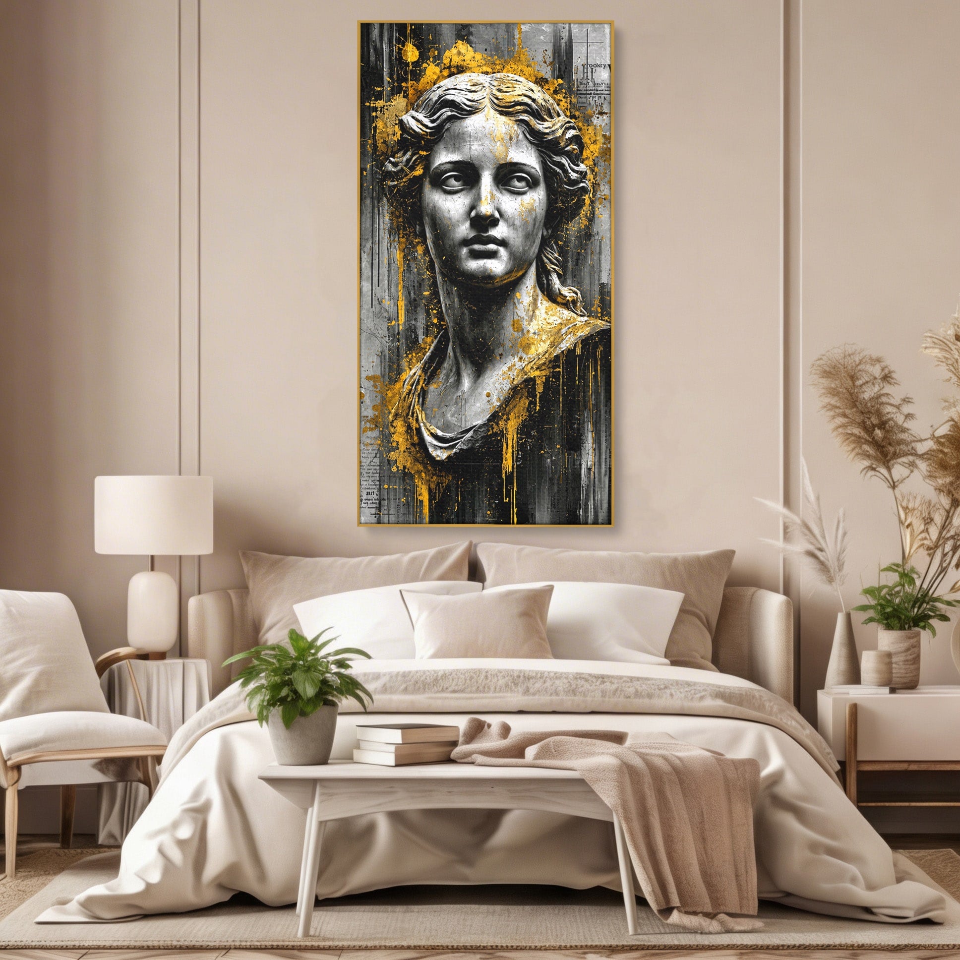 Tablou Canvas Premium LuxCanva® T1013, Zeita Antica, Zeita, Antic, Statuie, Arta, Dormitor, Culori Vibrante