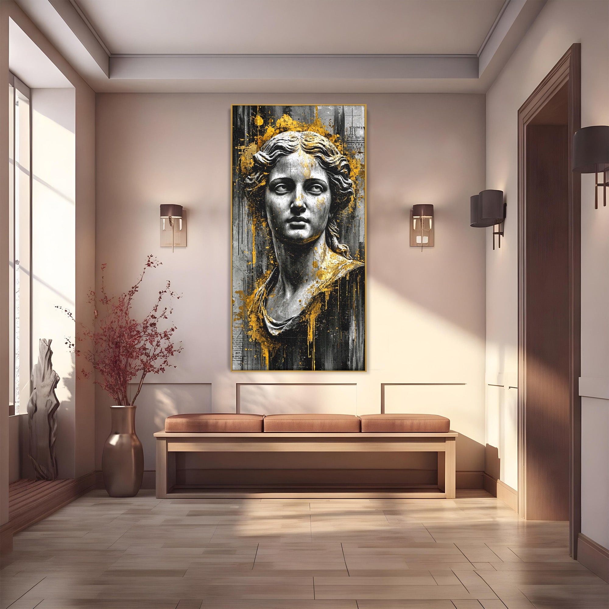 Tablou Canvas Premium LuxCanva® T1013, Zeita Antica, Zeita, Antic, Statuie, Arta, Dormitor, Culori Vibrante