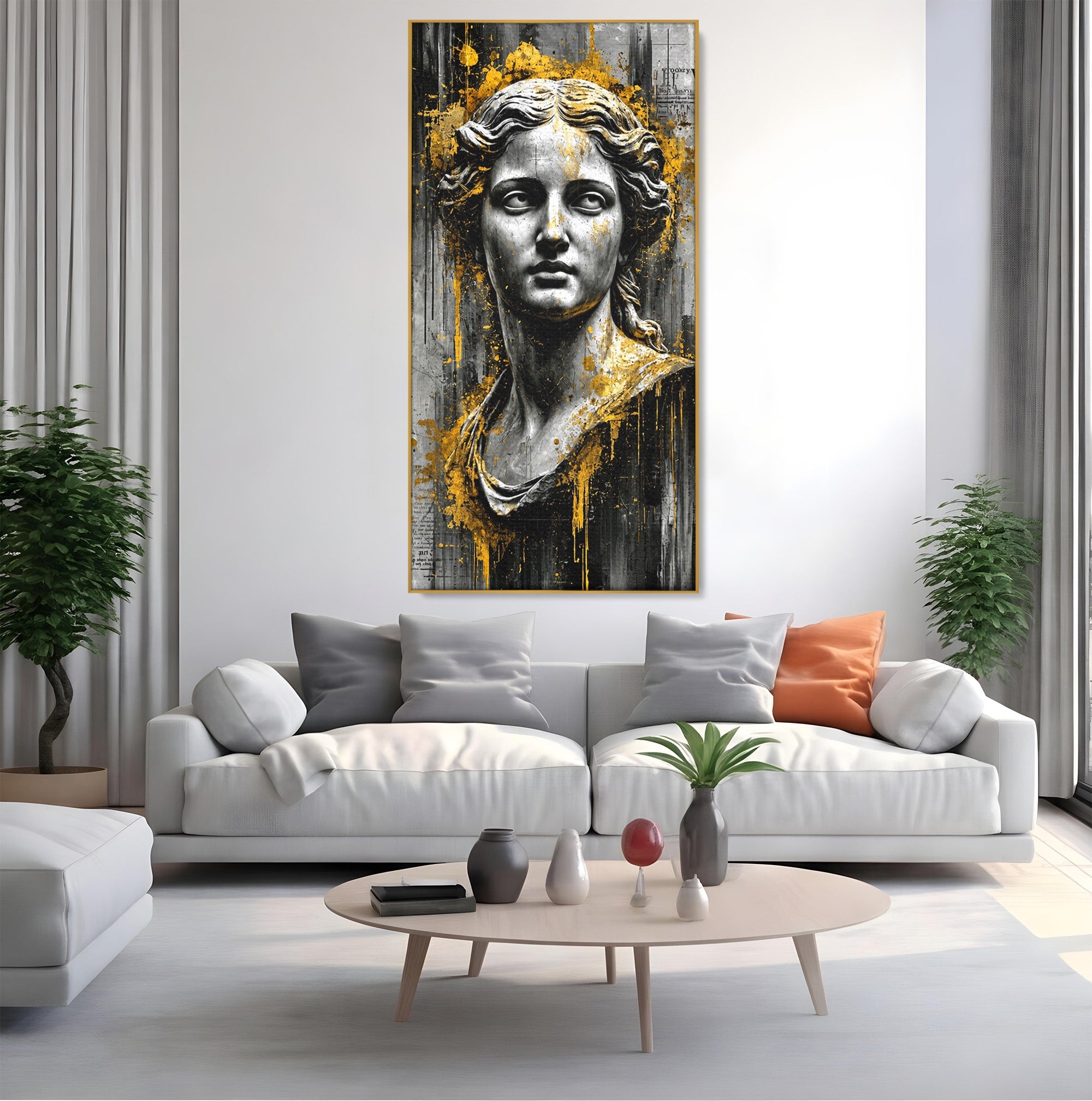 Tablou Canvas Premium LuxCanva® T1013, Zeita Antica, Zeita, Antic, Statuie, Arta, Dormitor, Culori Vibrante