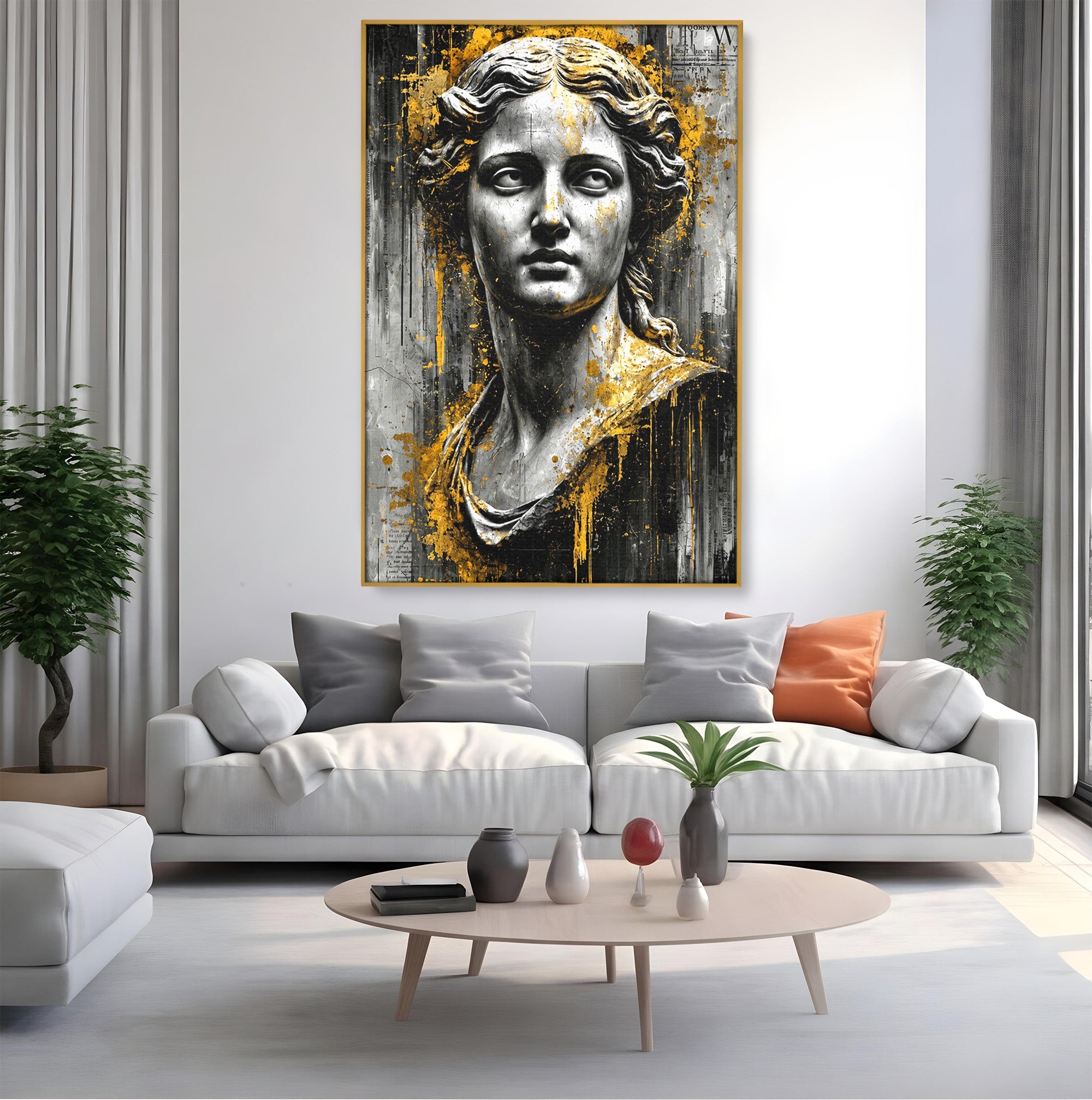 Tablou Canvas Premium LuxCanva® T1013, Zeita Antica, Zeita, Antic, Statuie, Arta, Dormitor, Culori Vibrante